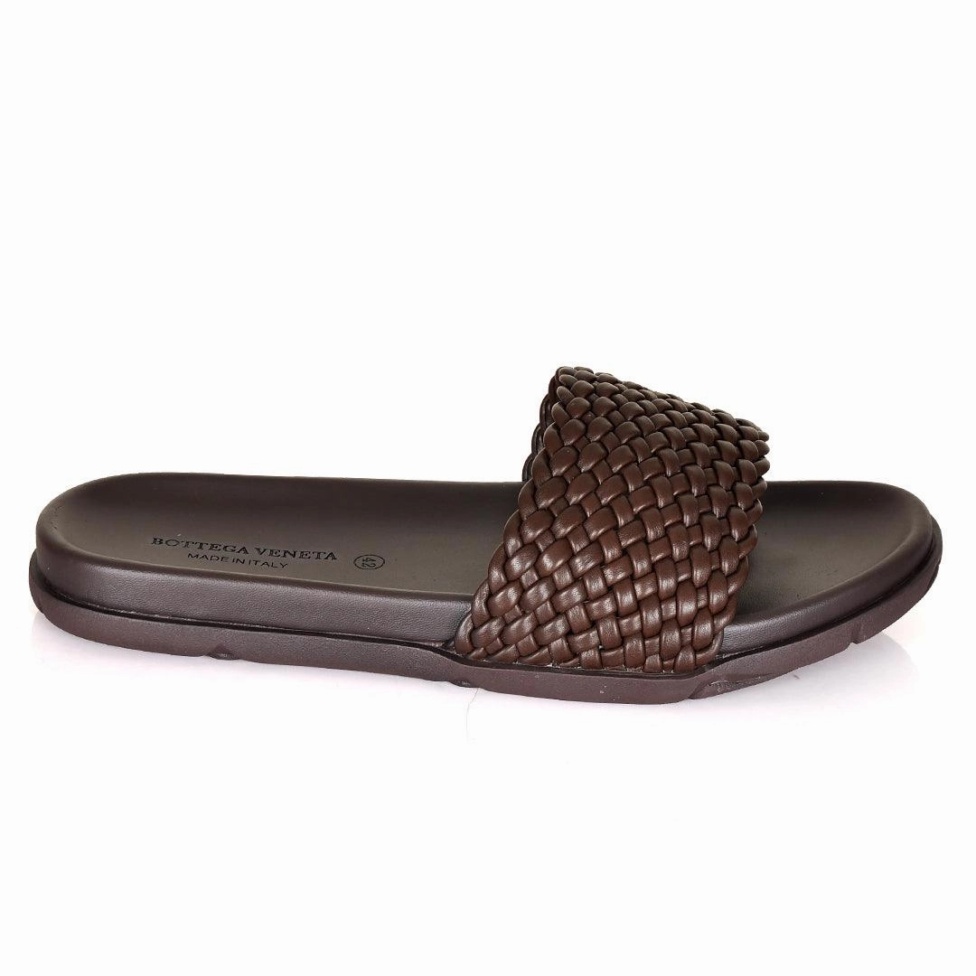 Slippers Mens Bottega Veneta Woven Leather Designed Slippers