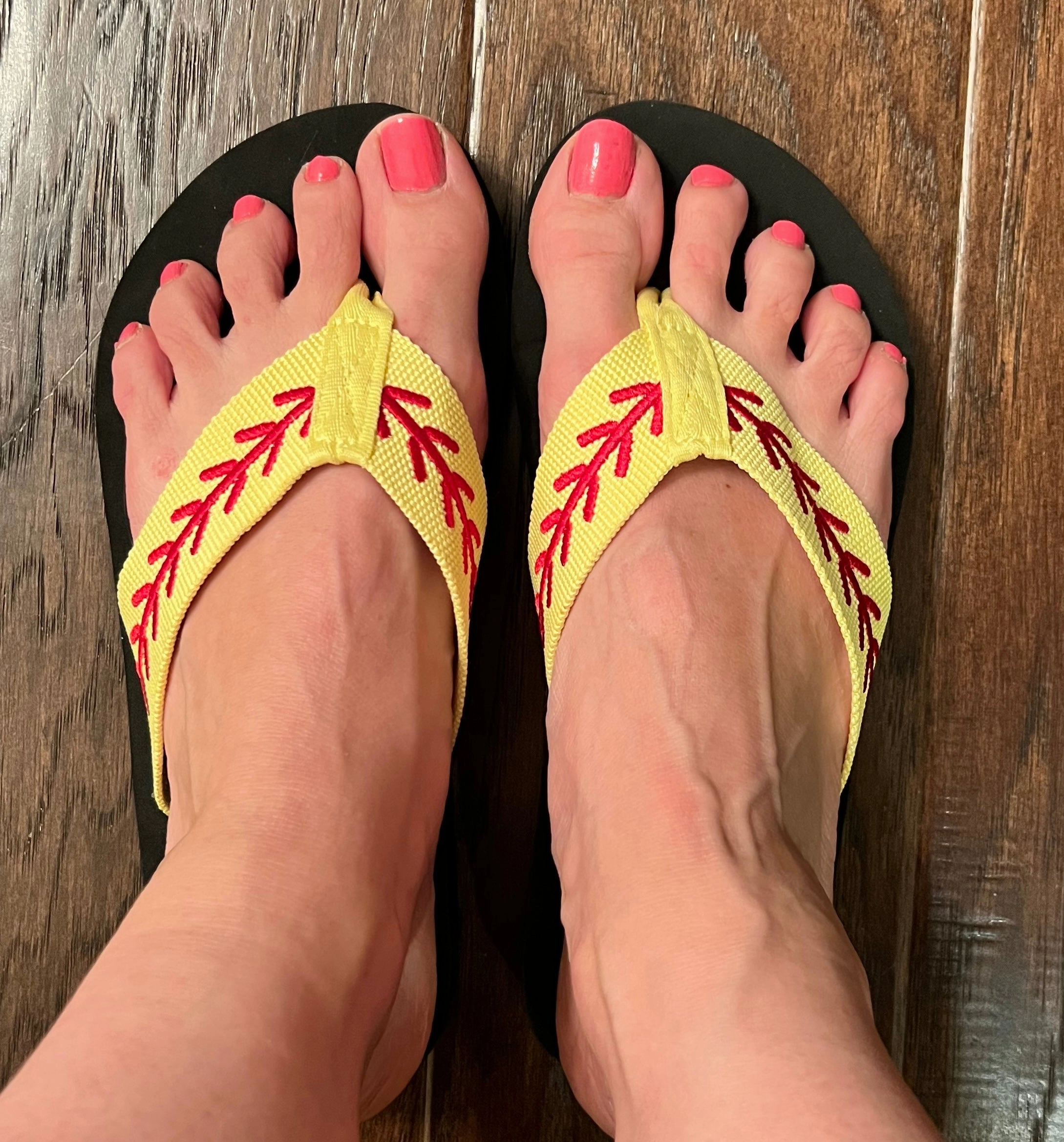 Flip Flops Cobian Softball Embroidered Flip Flops Softball Mom Flip Flops Softball Slippers COCOMO SOUL