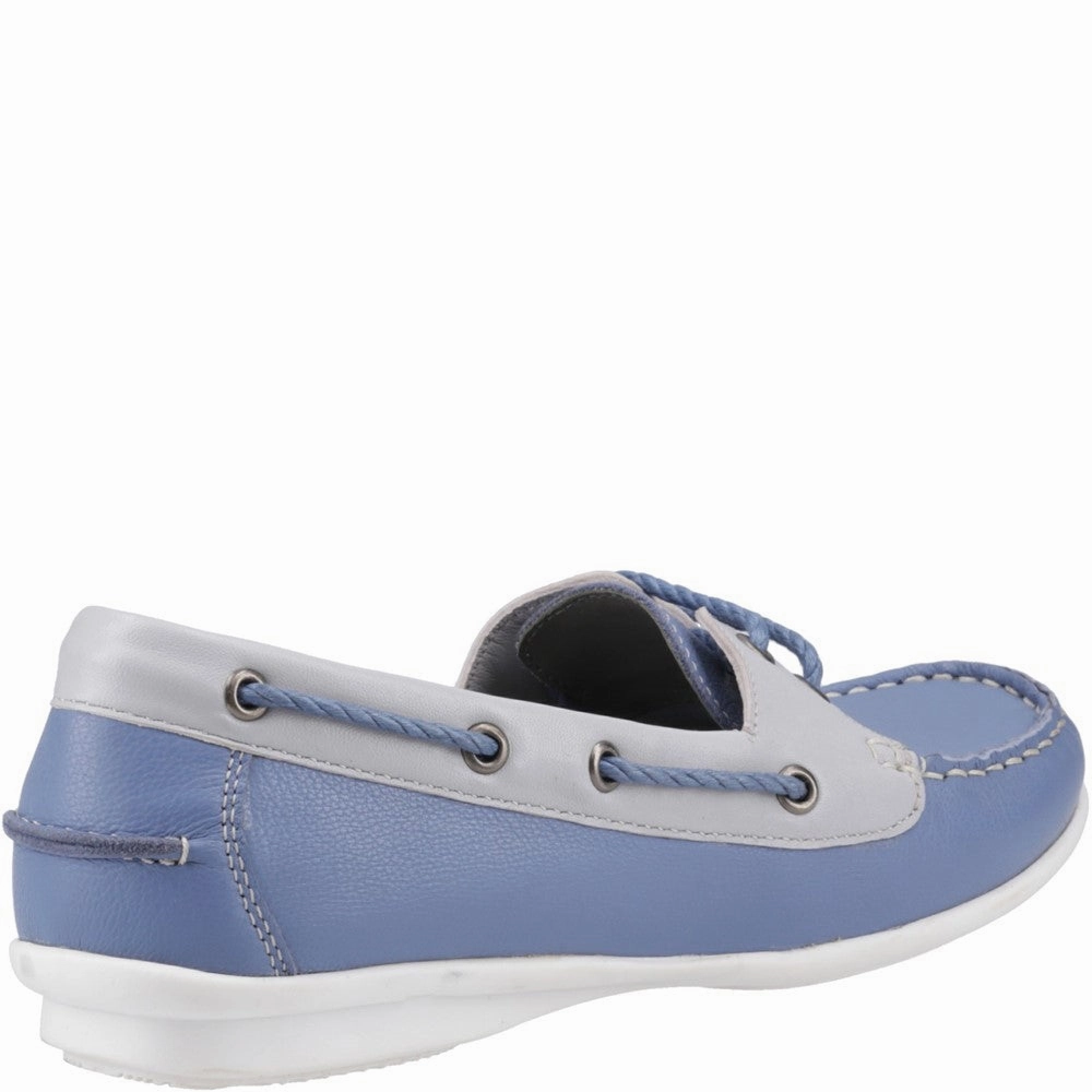 Blue Irene Boat Shoes Flat Pumps Shoes