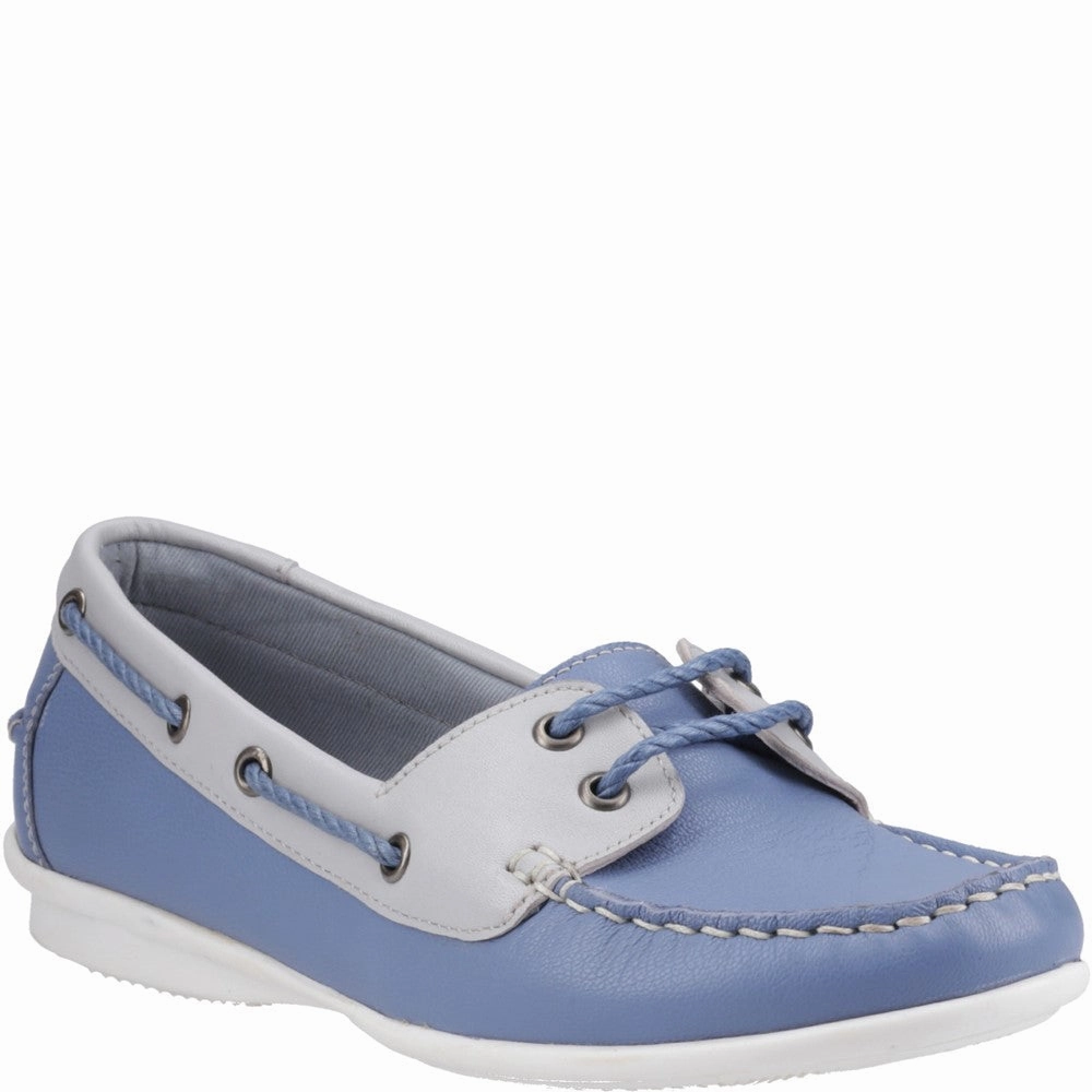 Wedding Guest Flat Shoes Blue Irene Boat Shoes