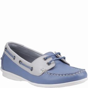 Powder Blue Flat Shoes Blue Irene Boat Shoes