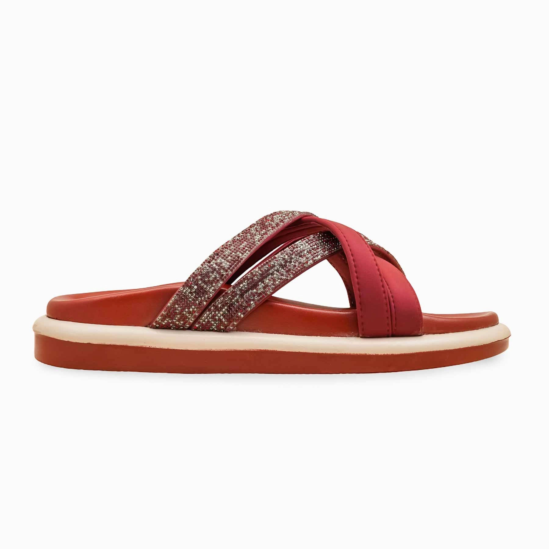 Hay Waffle Slippers Maroon Formal Slipper For Ladies PU0584