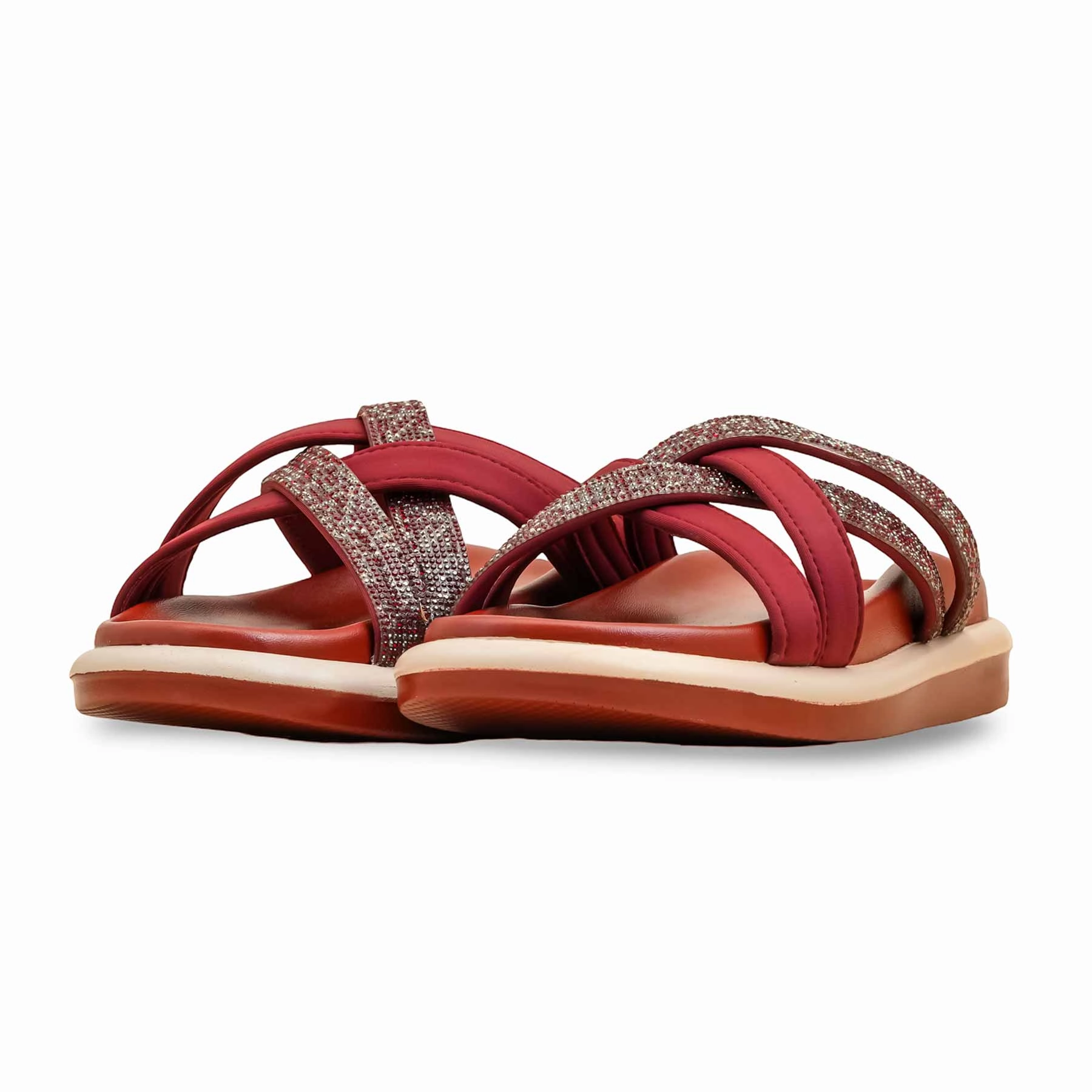 Maroon Formal Slipper For Ladies PU0584 Duramo Slides