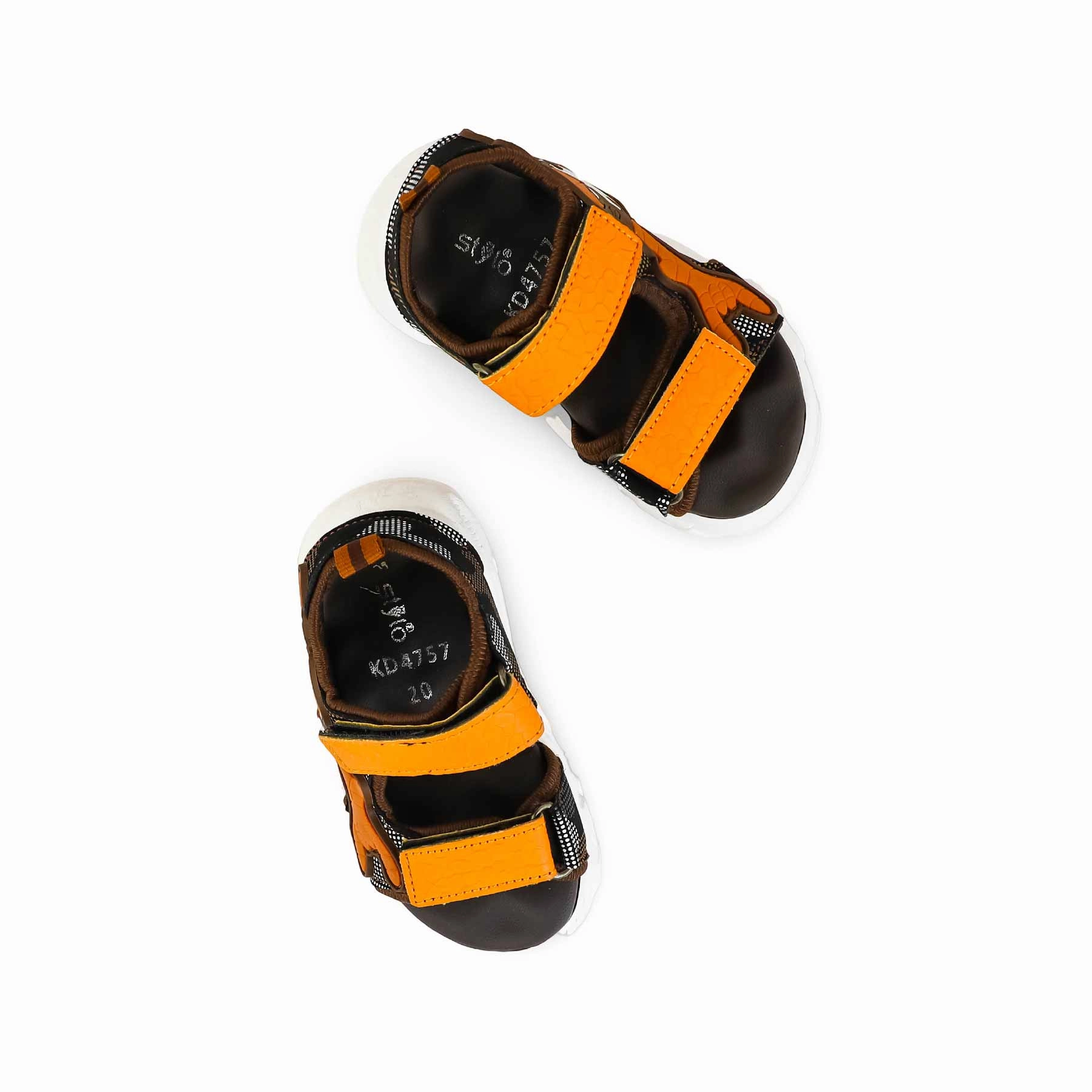 Schutz Flat Sandals Boys Brown Casual Sandal KD4757