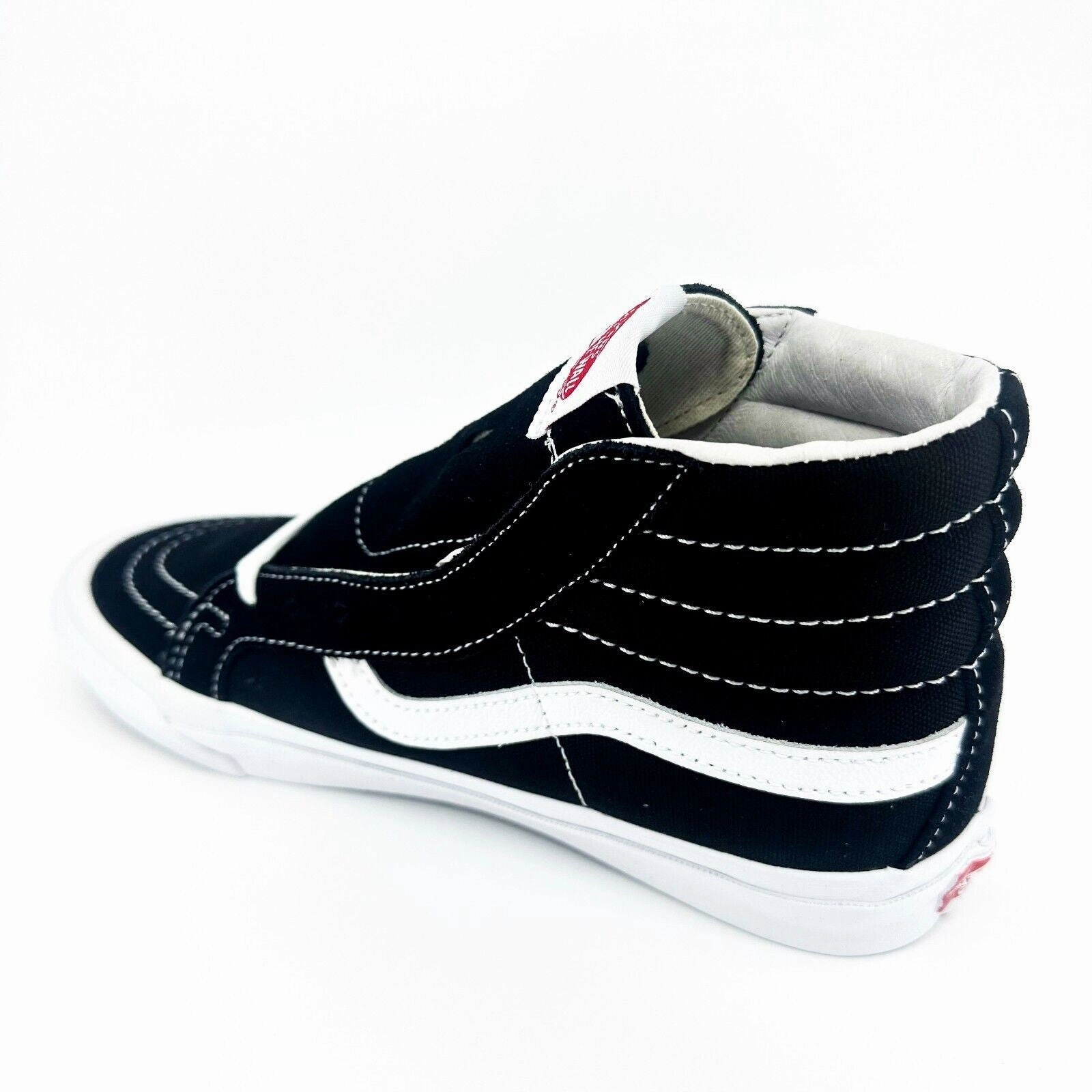 High Heels Pedro Almodovar Vans Vault OG Sk8 Hi LX (Suede Canvas) Black True White Womens Shoes