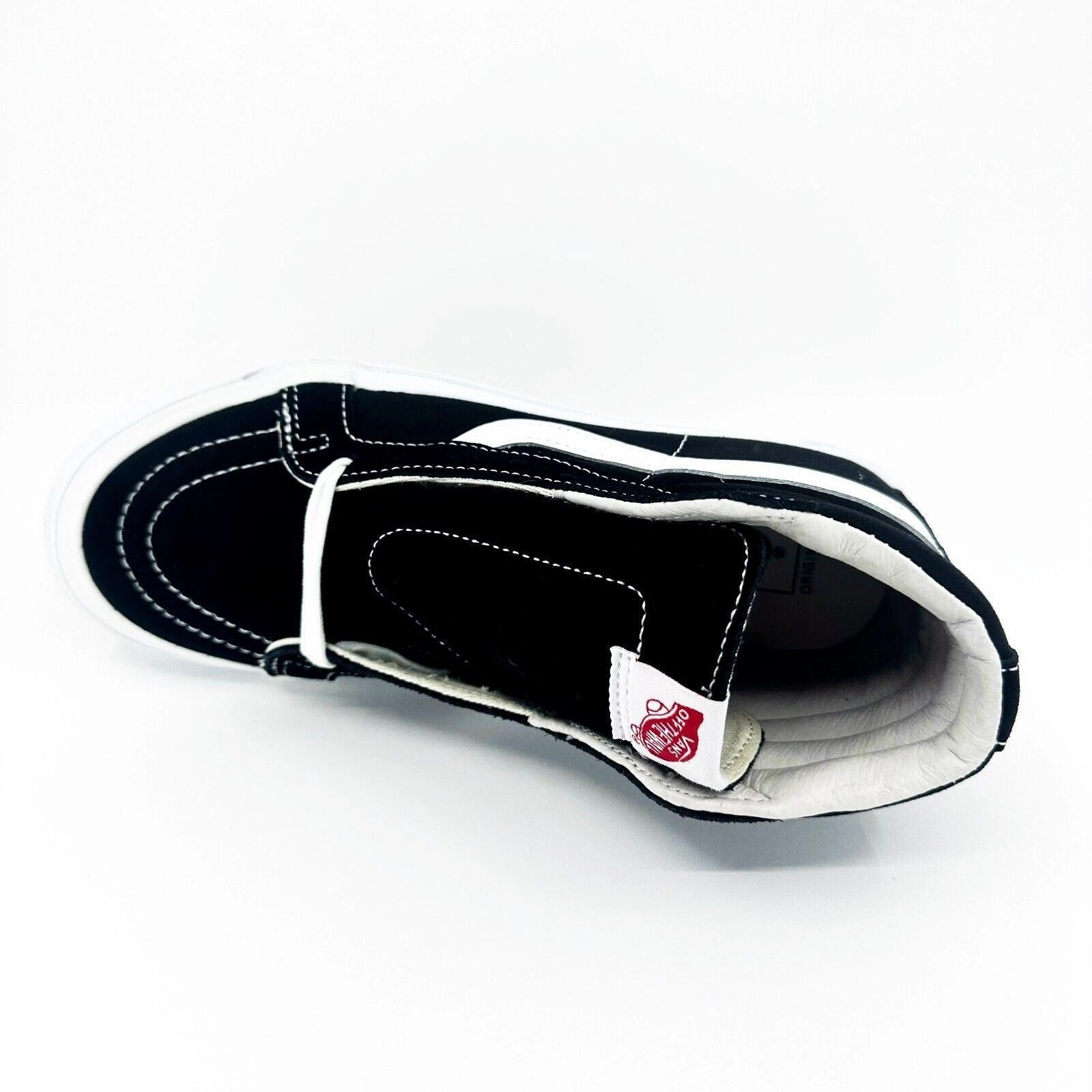 Vans Vault OG Sk8 Hi LX (Suede Canvas) Black True White Womens Shoes High Heel Wedding Sneakers