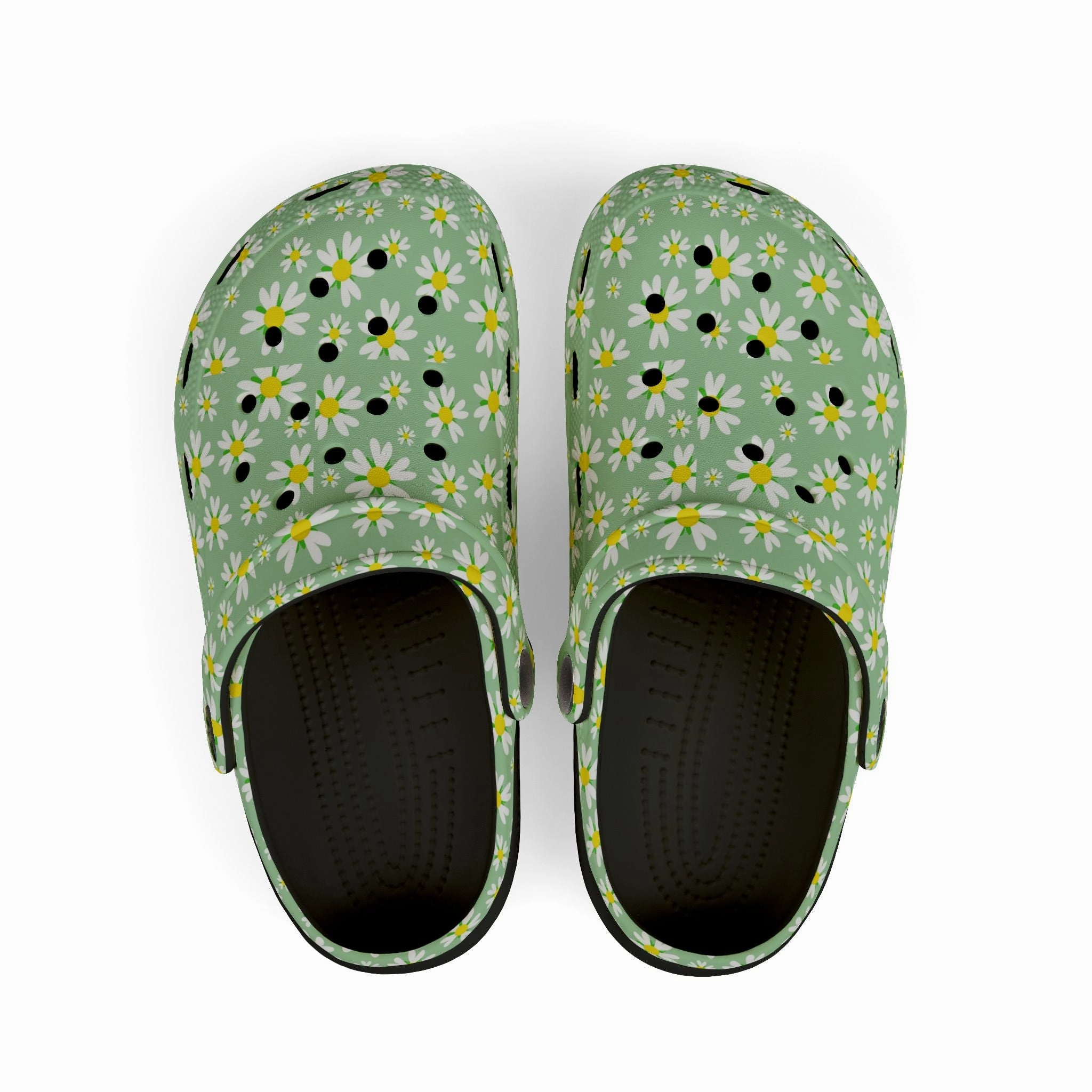 Kids' Floral Print EVA Clogs - Comfortable Garden Shoes, Summer Footwear, Playtime Slippers, Flowers Design, Spring Fashion Spring Slippers