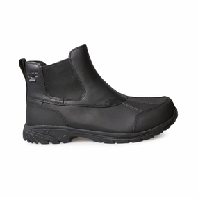 UGG Butte Chelsea Black Boots - Men's Waterproof Formal Shoes