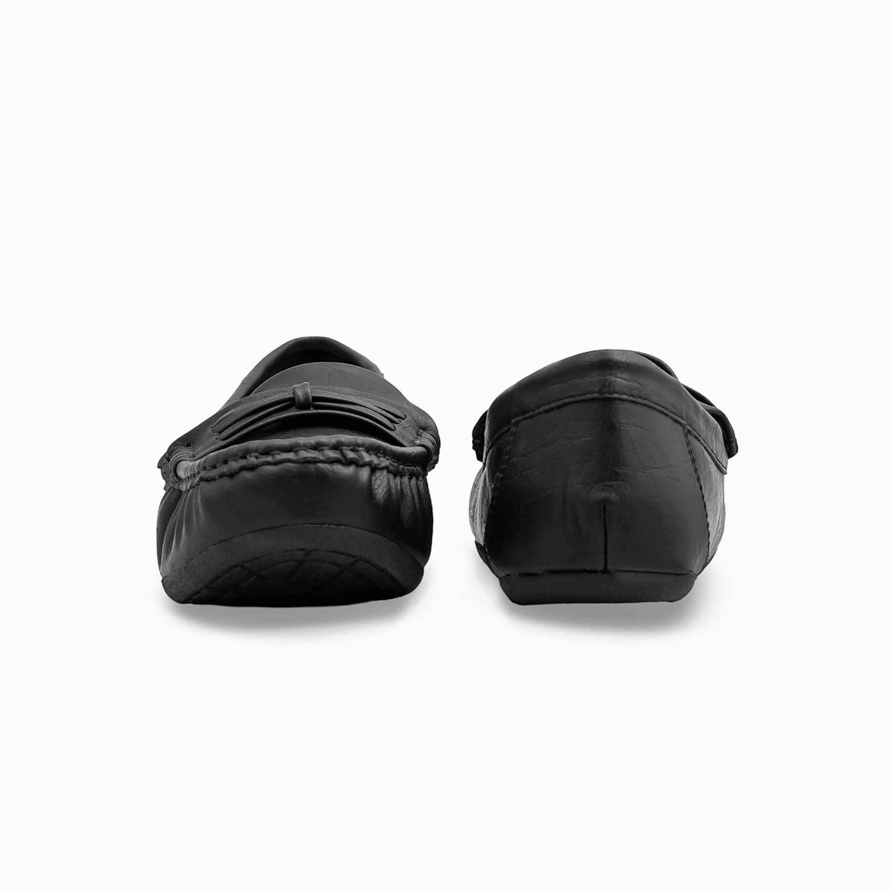 Black Women Moccasin WN4488 Slide On Casual Shoes