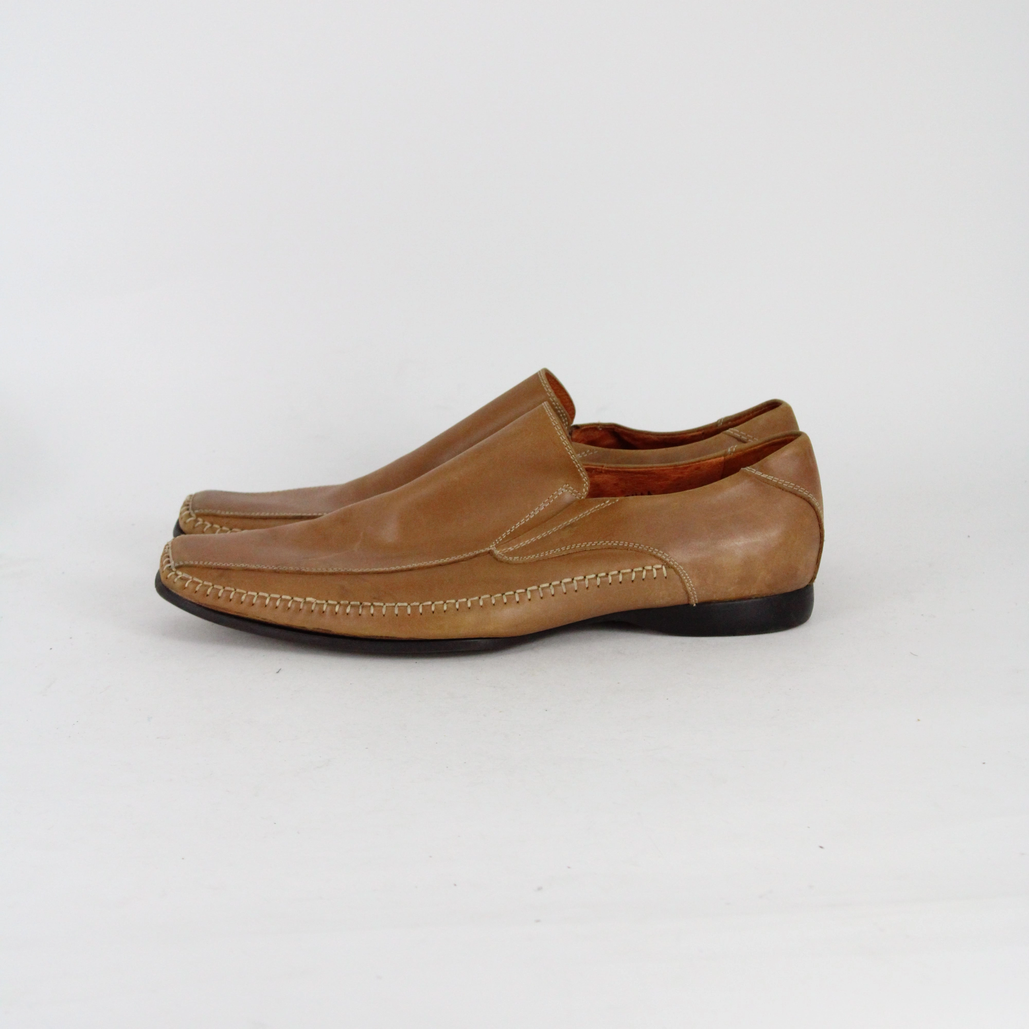 Stacy Adams Brown Leather Slip On Dress Shoes Shoes Lilly Flats