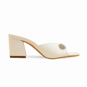 Cream Formal Slipper For Women FR8363 Ballet Slippers With Arch Support