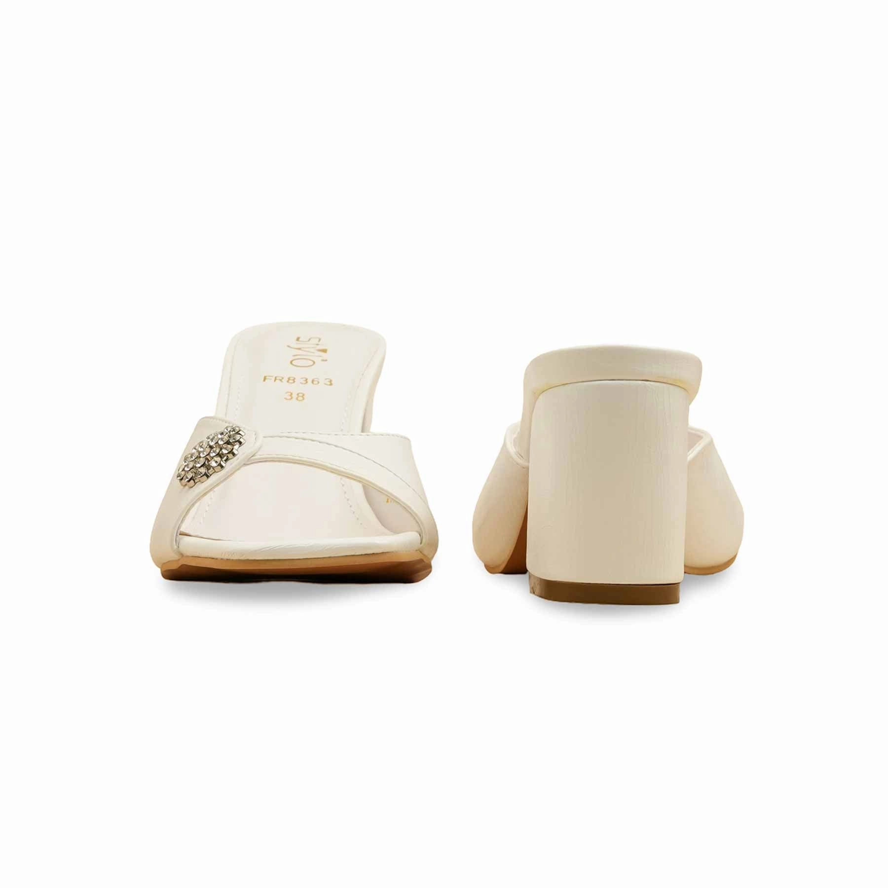 Deadlift Slippers Cream Formal Slipper For Women FR8363