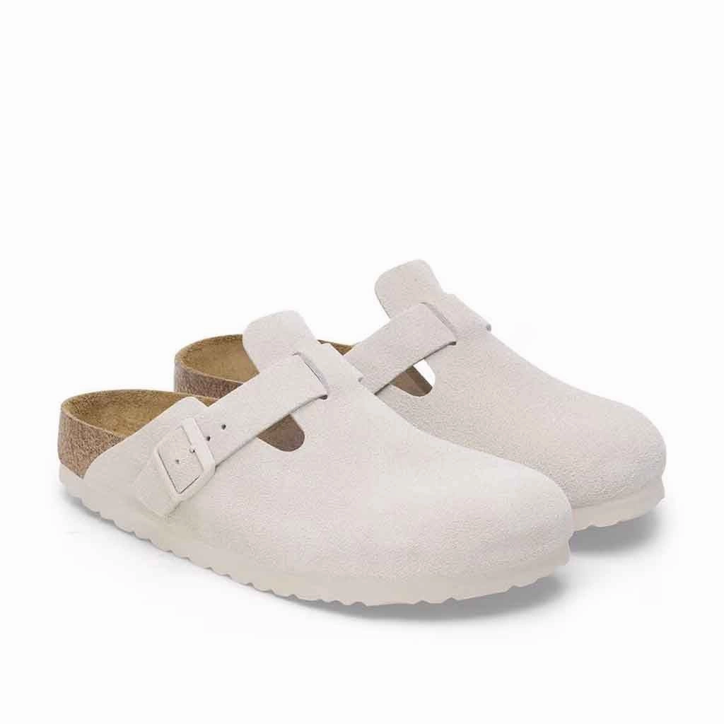 Party Outfit With Flat Shoes Boston SFB - White Suede