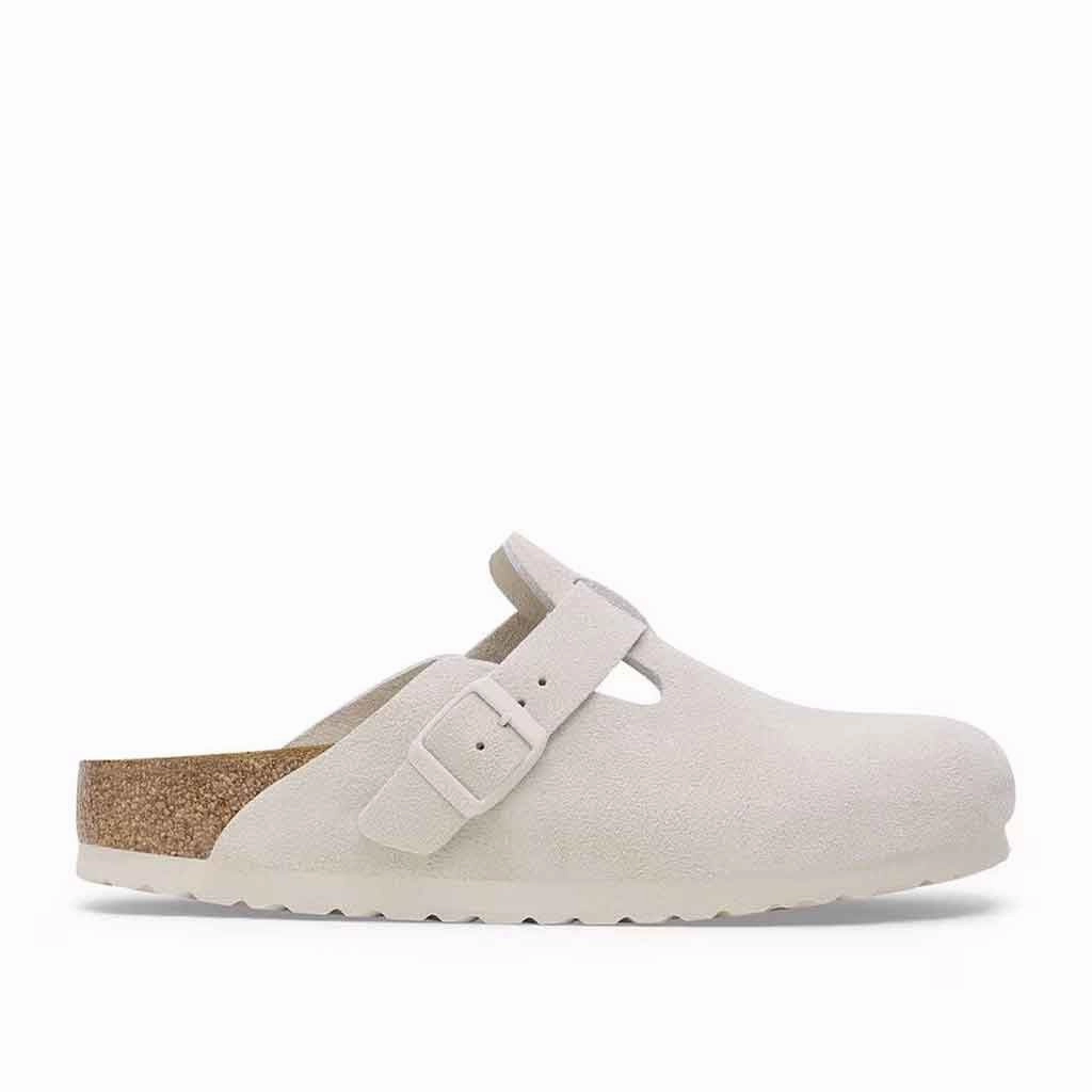 Composite Toe Shoes For Flat Feet Boston SFB - White Suede