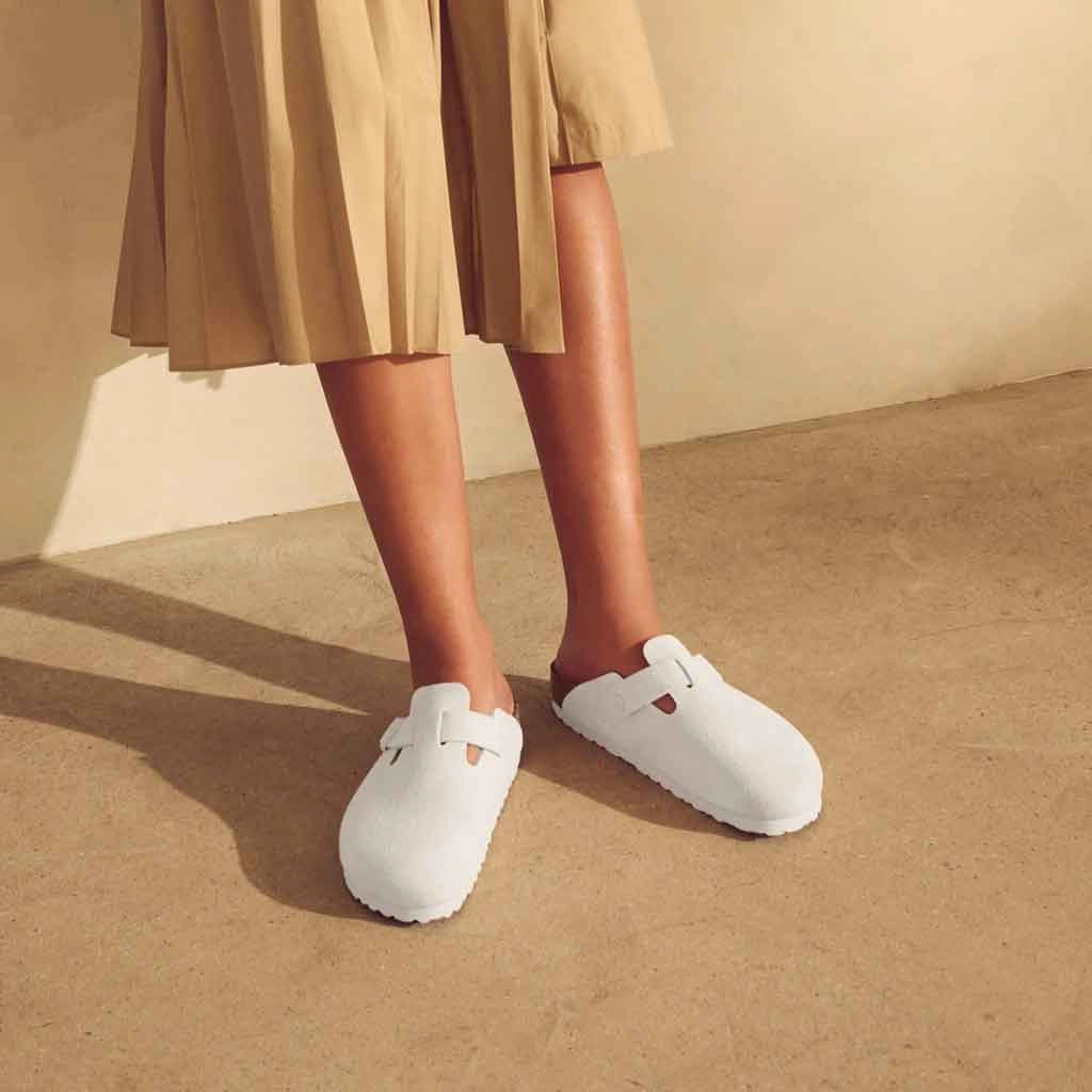 Boston SFB - White Suede Carbon Plate Shoes