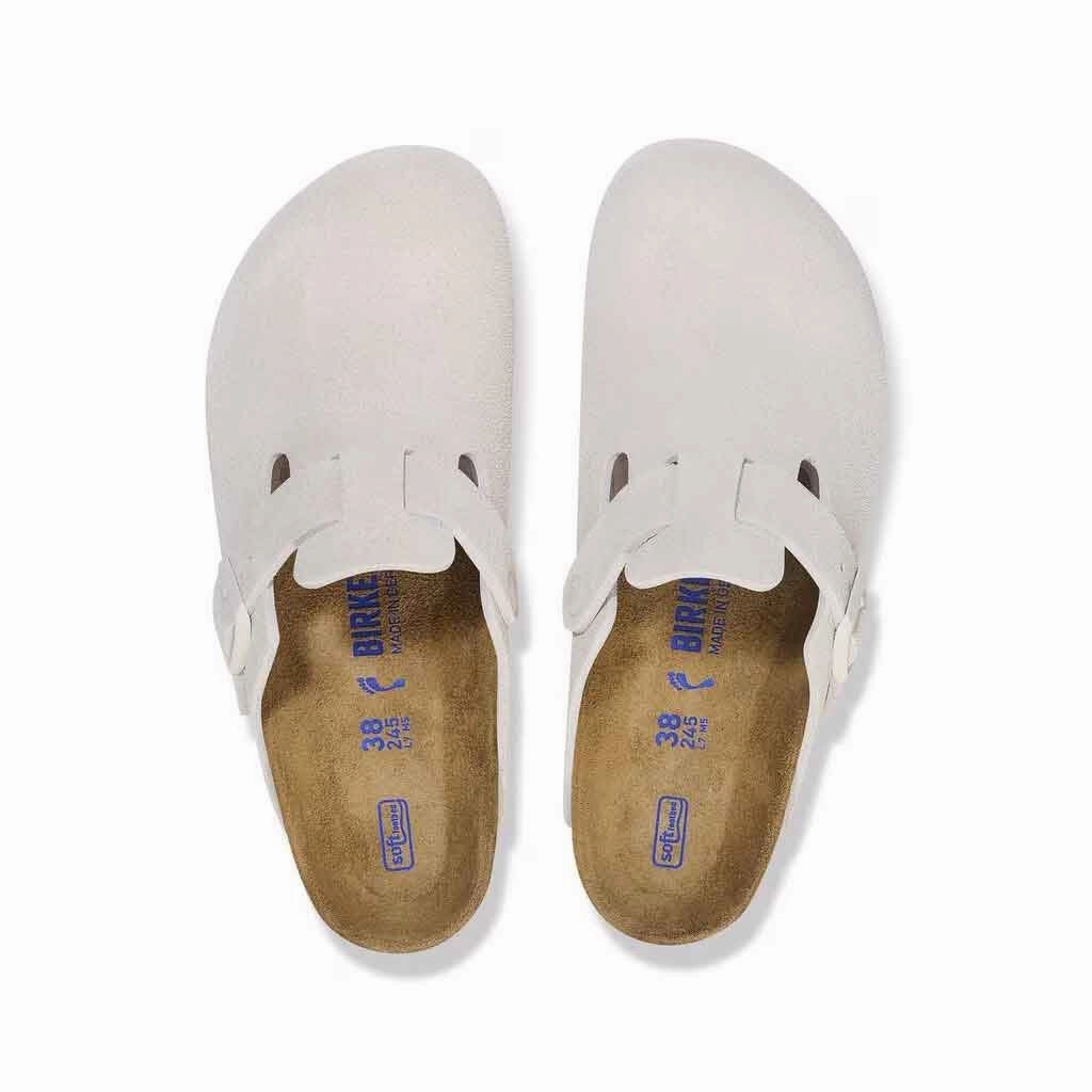 Boston SFB - White Suede Best Treadmill Shoes For Flat Feet