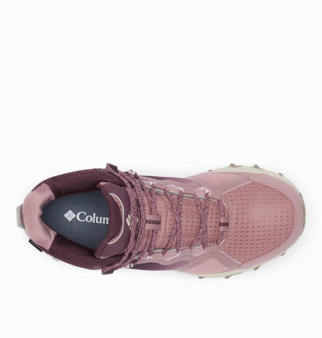 Genuine Leather Hiking Boots Columbia Women Red PEAKFREAK HERA MID OUTDRY