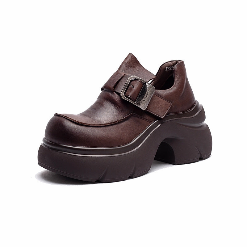 Business Casual Canvas Shoes Women's Vintage Chuanky Platform Strap Casual Shoes