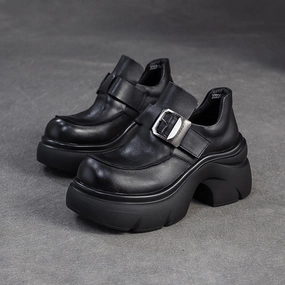 Casual Professional Shoes Women's Vintage Chuanky Platform Strap Casual Shoes