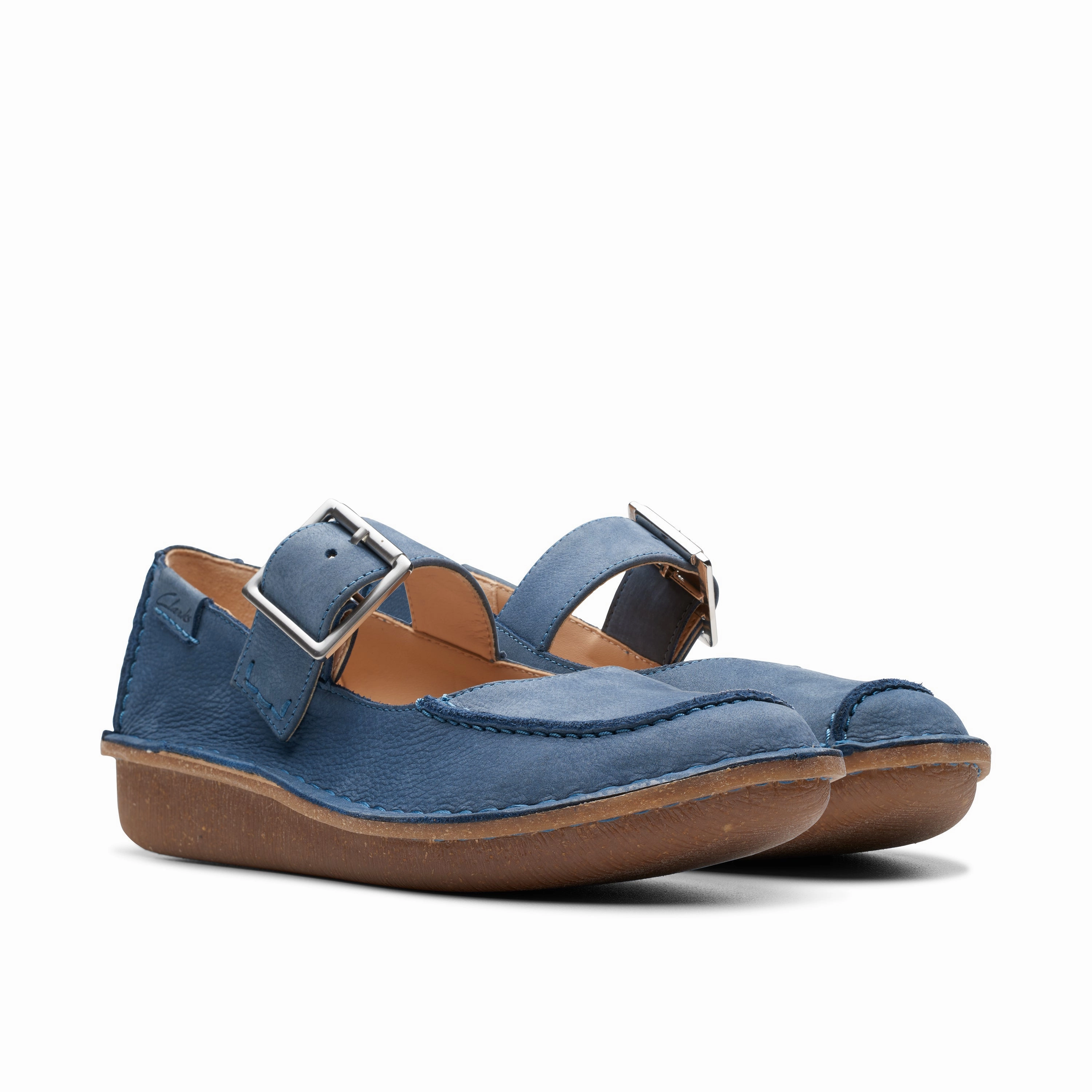 Casual Shoes Review CLARKS | CASUAL SHOES | WOMEN | FUNNY BAR BLUE NUBUCK | BLUE