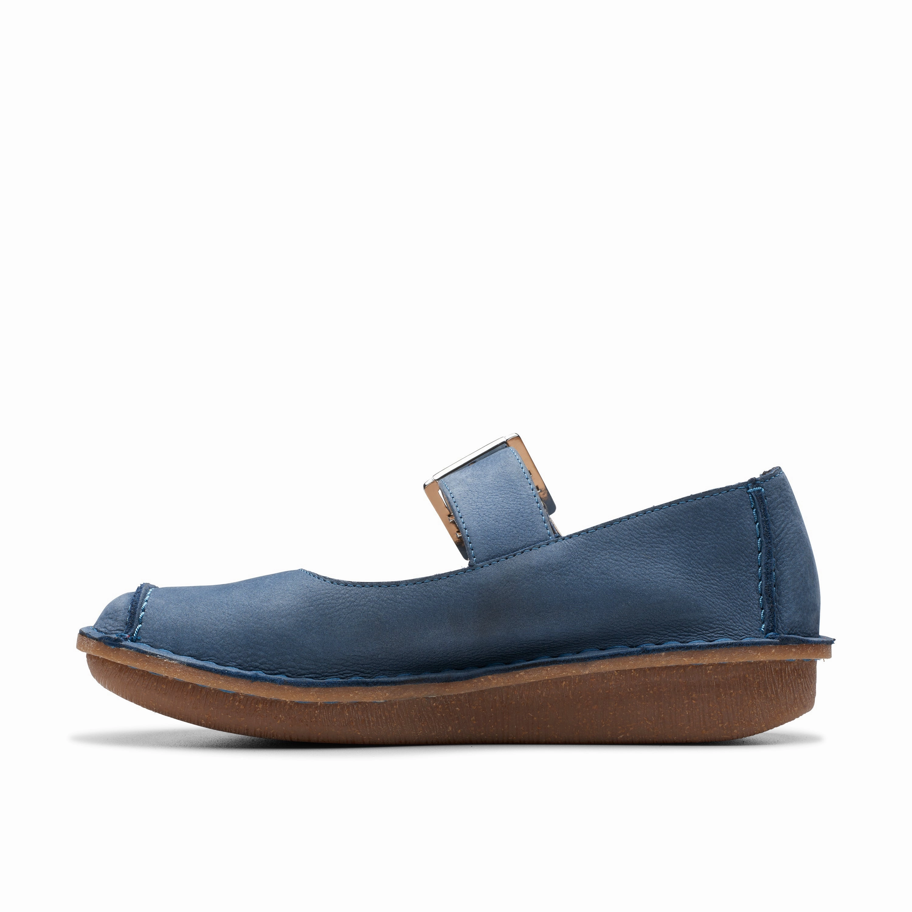 CLARKS | CASUAL SHOES | WOMEN | FUNNY BAR BLUE NUBUCK | BLUE Bussines Casual Shoes