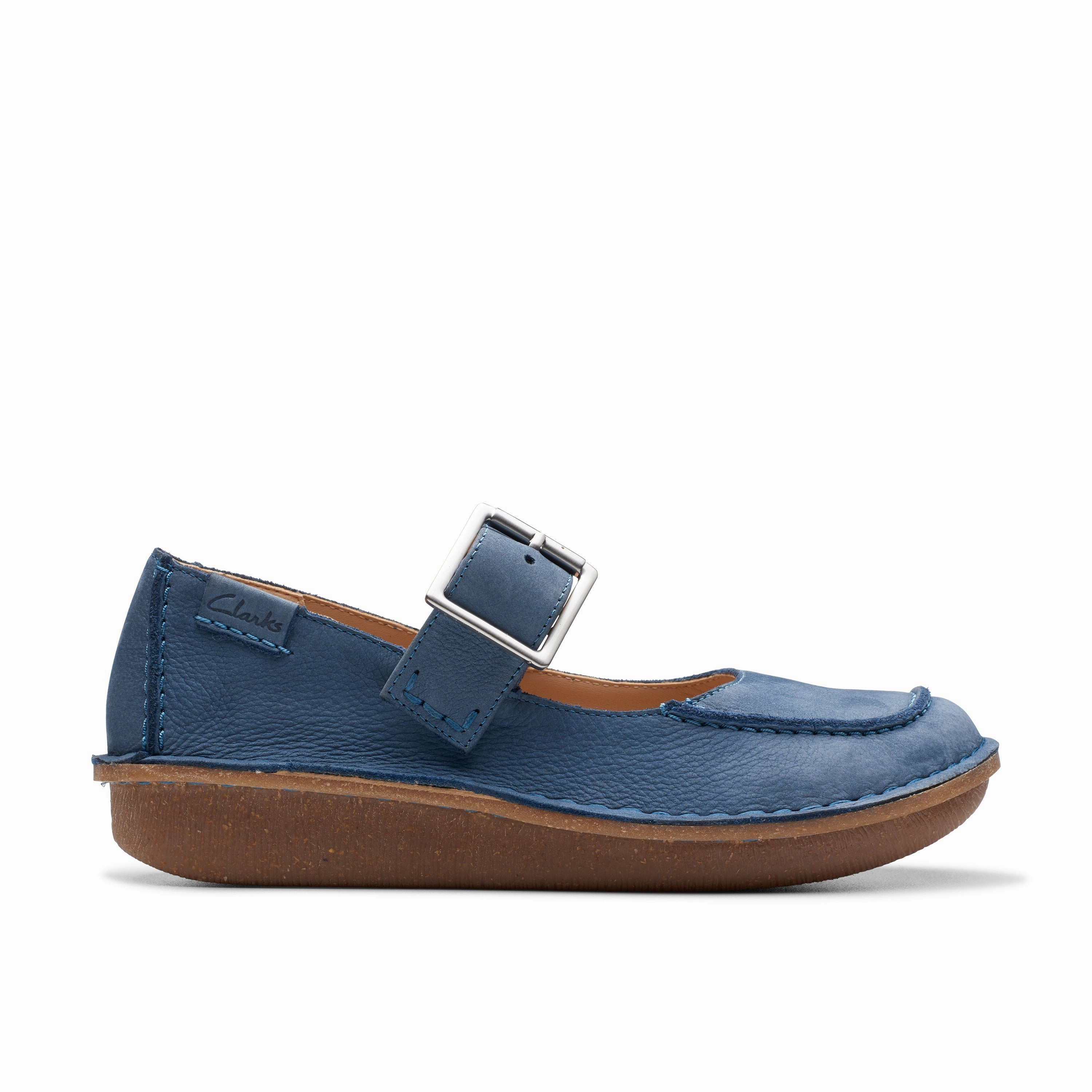CLARKS | CASUAL SHOES | WOMEN | FUNNY BAR BLUE NUBUCK | BLUE Formal And Casual Shoes
