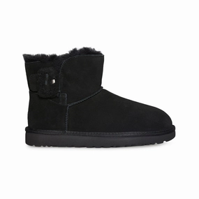 UGG Mini Fluff Buckle Black Boots - Women's Dan's Boots And Saddles Nm