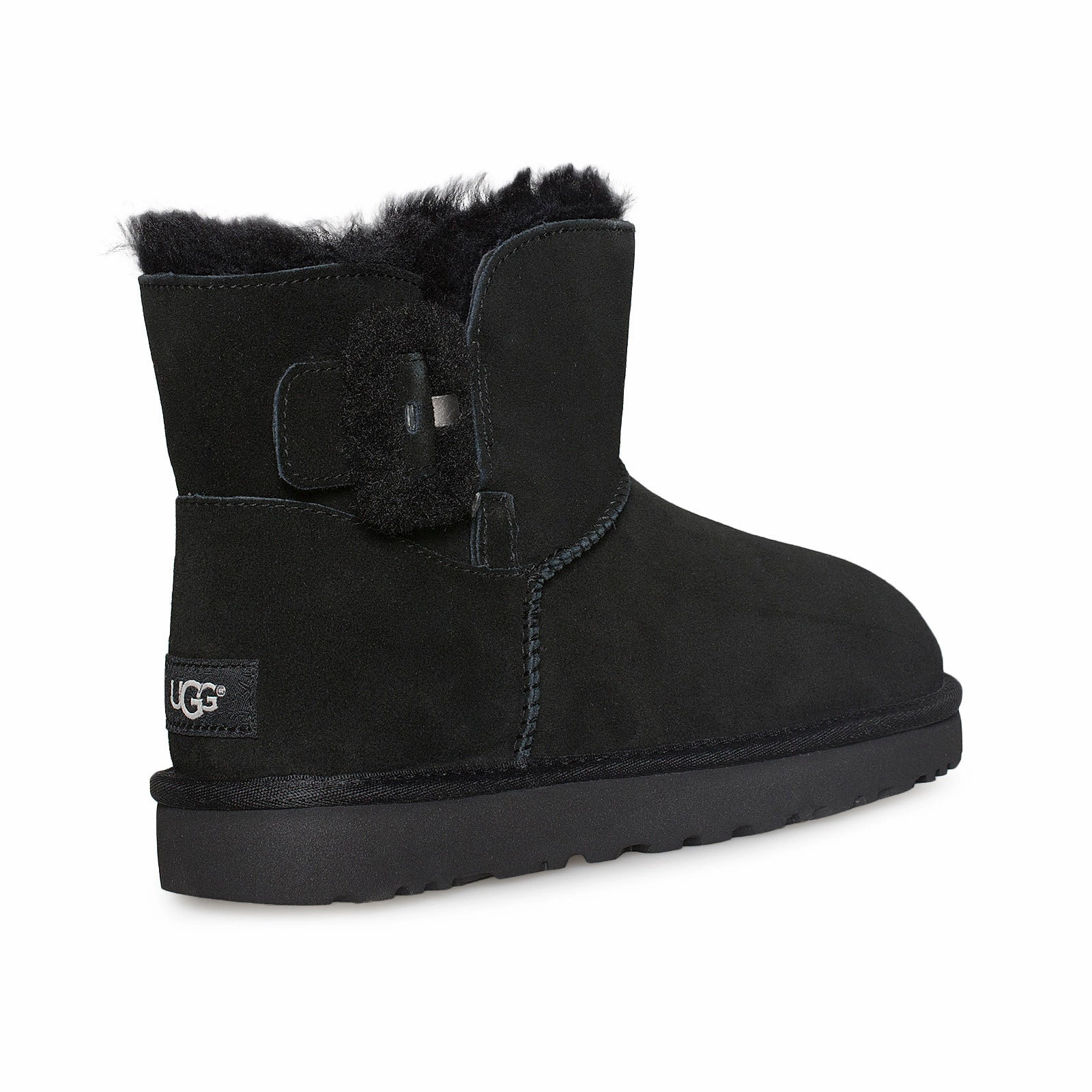 Classic Tall Boots Clearance UGG Mini Fluff Buckle Black Boots - Women's