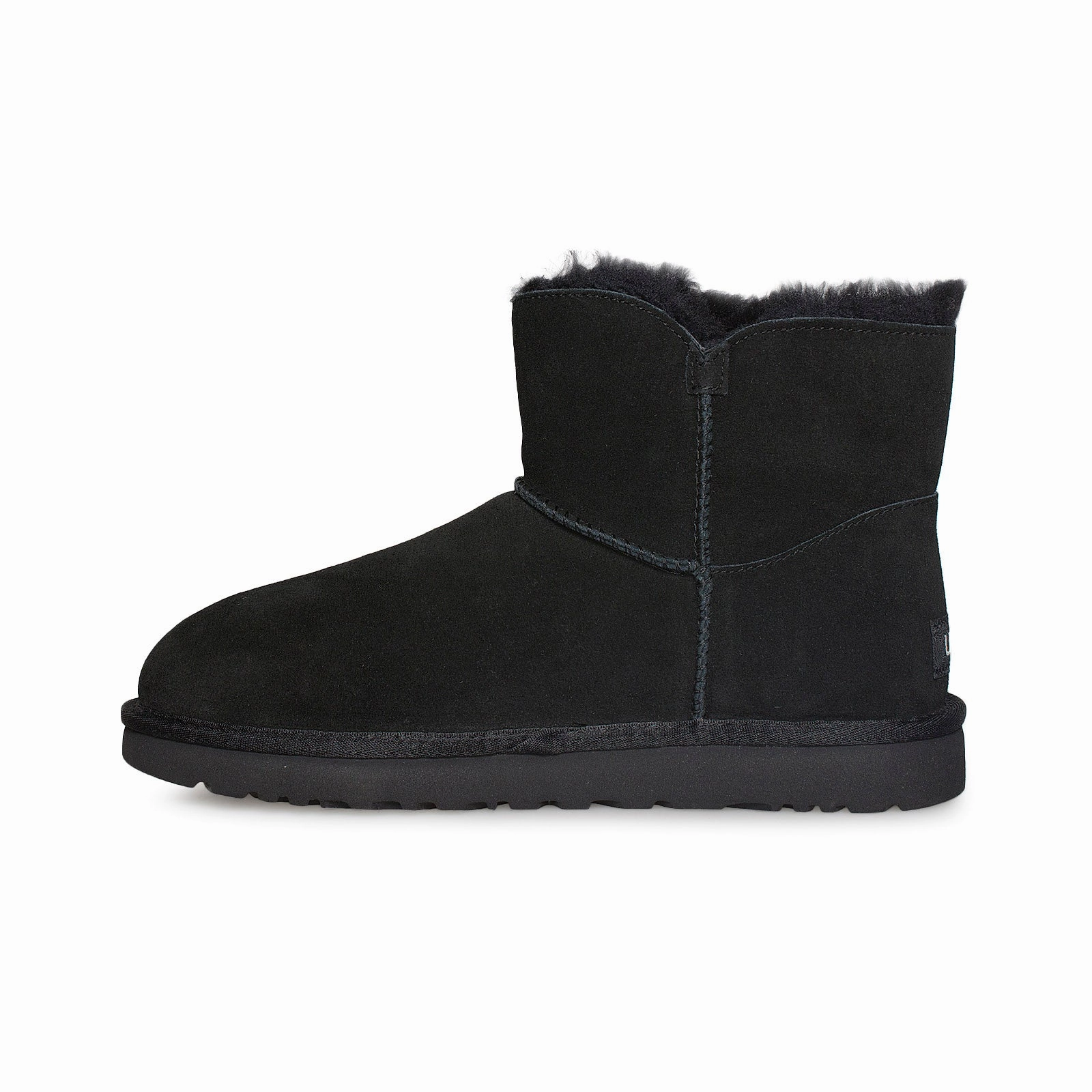 Real Western Boots UGG Mini Fluff Buckle Black Boots - Women's