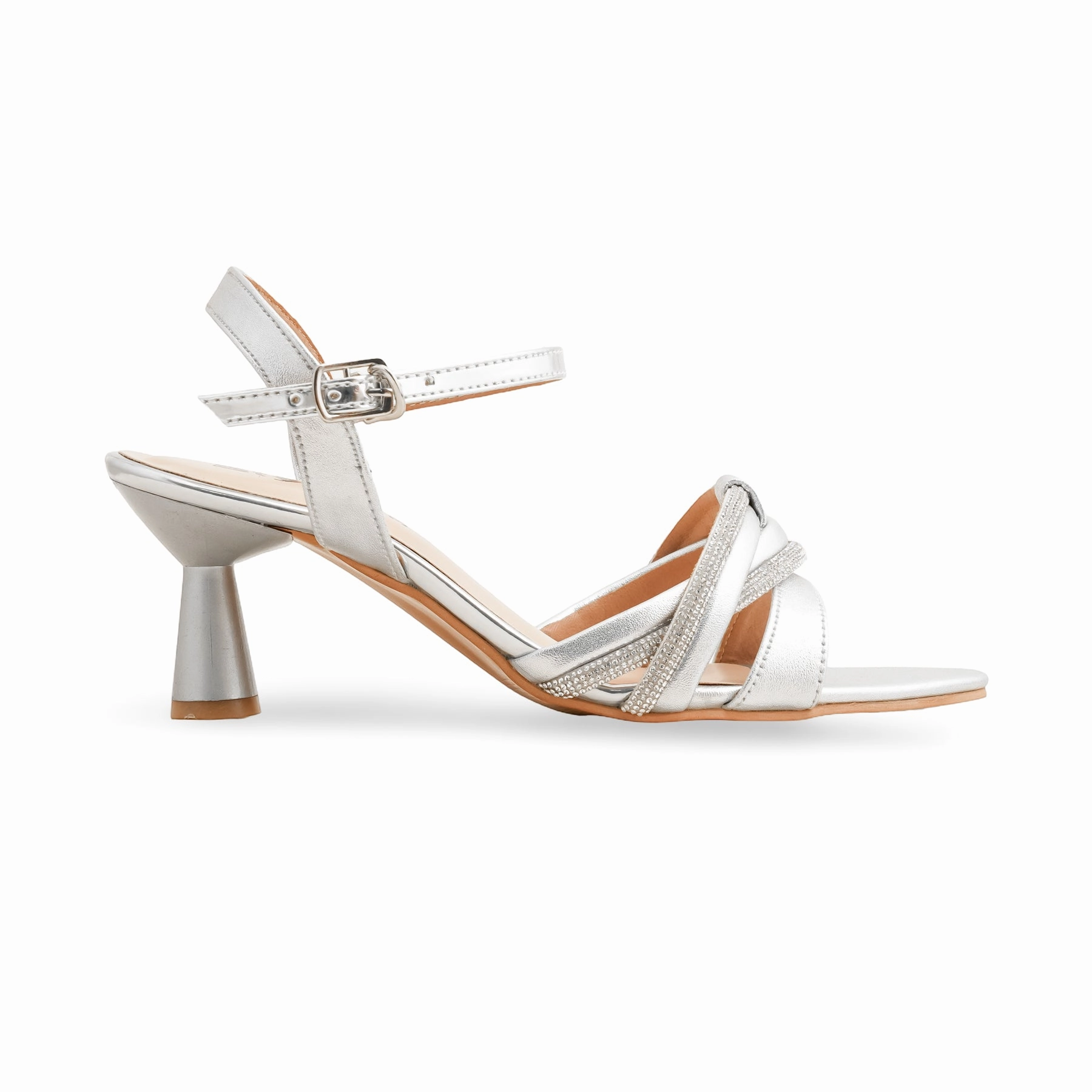 Sandals La Toc Silver Fancy Sandal For Women FN6135