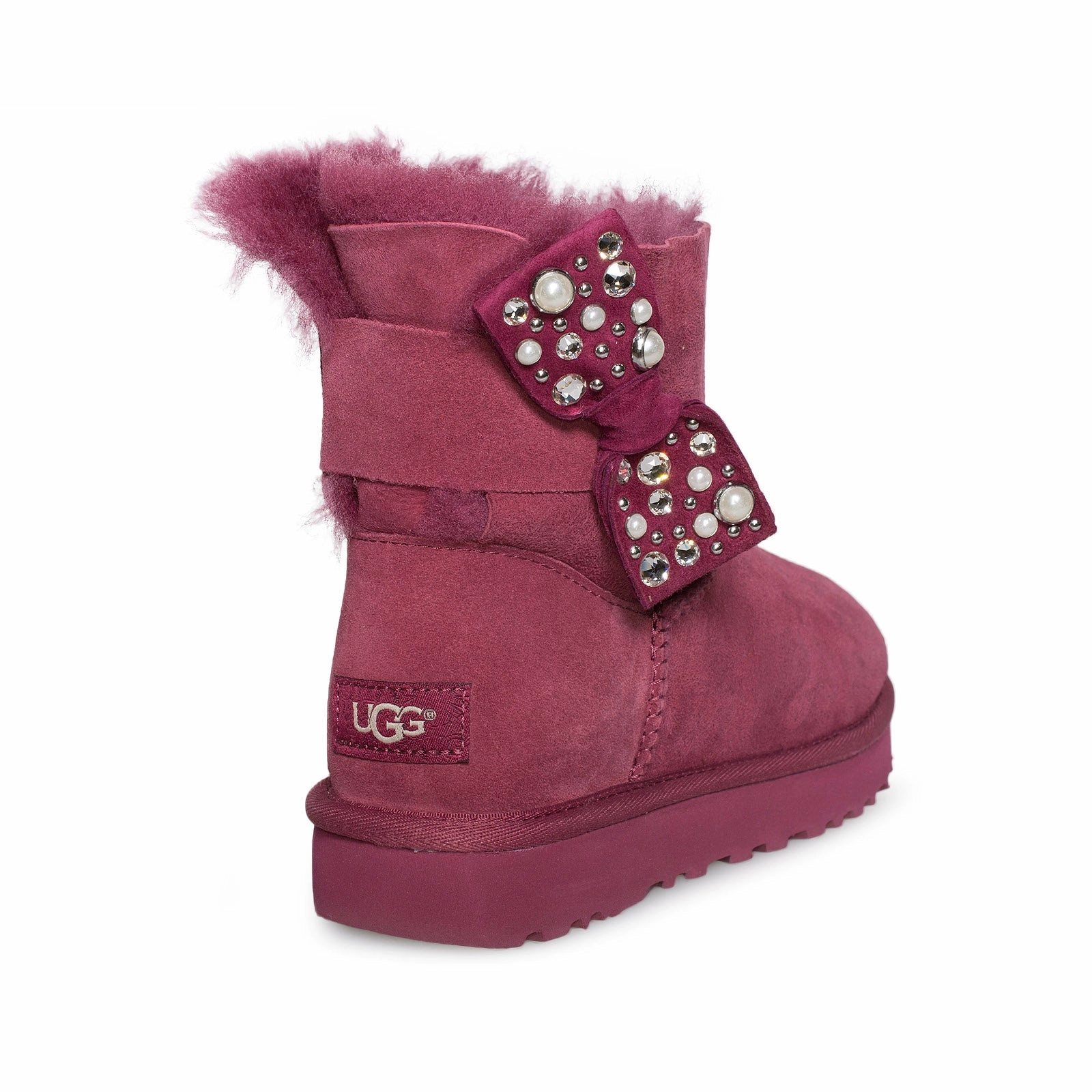 UGG Mini Bailey Bow Brilliant Garnet Boots - Women's Dsw Cowboy Boots