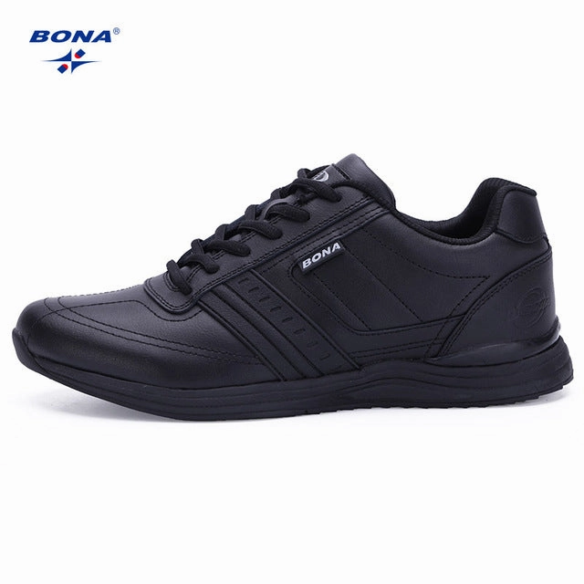 BONA New Popular Style Men Casual Shoes Lace Up Comfortable Shoes Men Soft Lightweight Outsole Hombre  Free  Shipping Flat Post Op Shoe