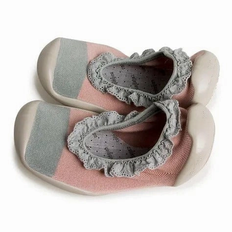 Hawaiian Slippers Collgien Ballet Flat: Seashell with English Lace