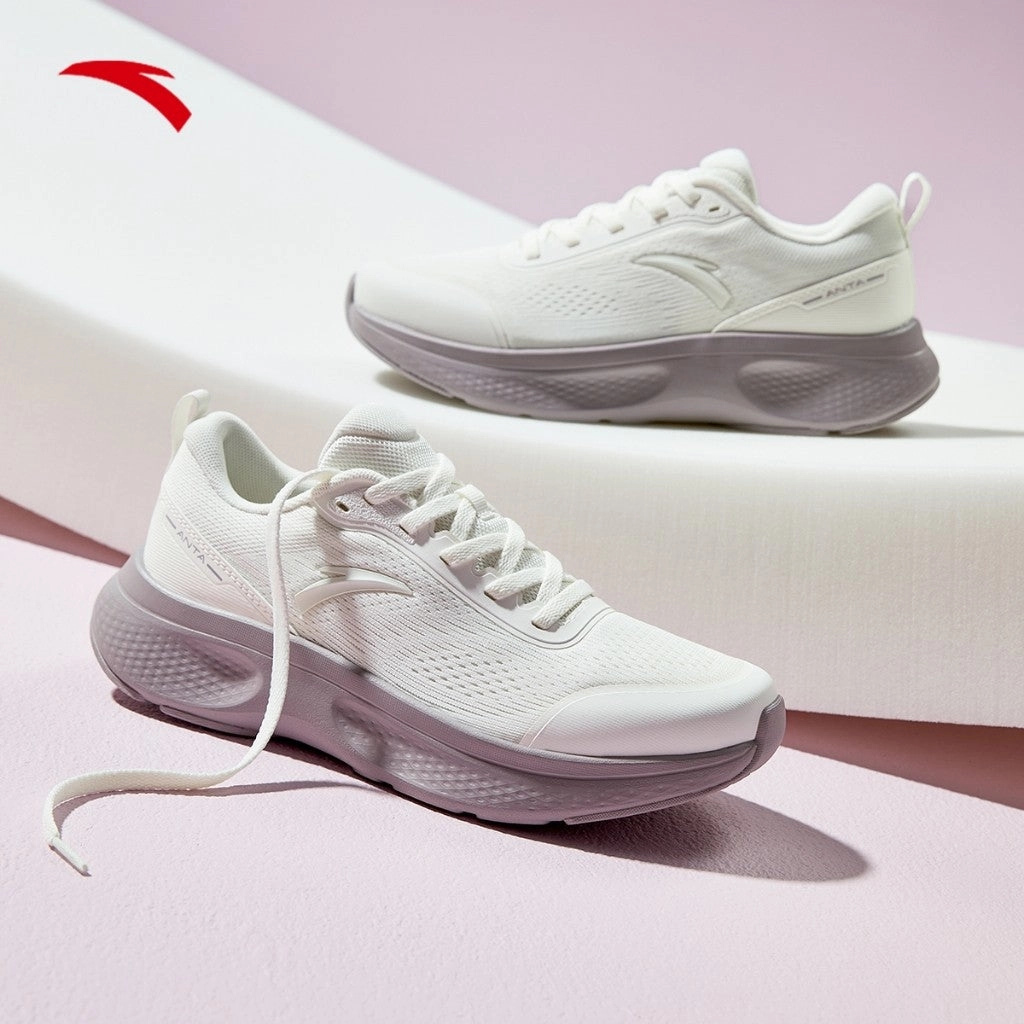 Walking Shoe  Walking ANTA Women Basic Walking Cross Training 1224D7792-2 -White/Grey (Kasut Sukan Perempuan)