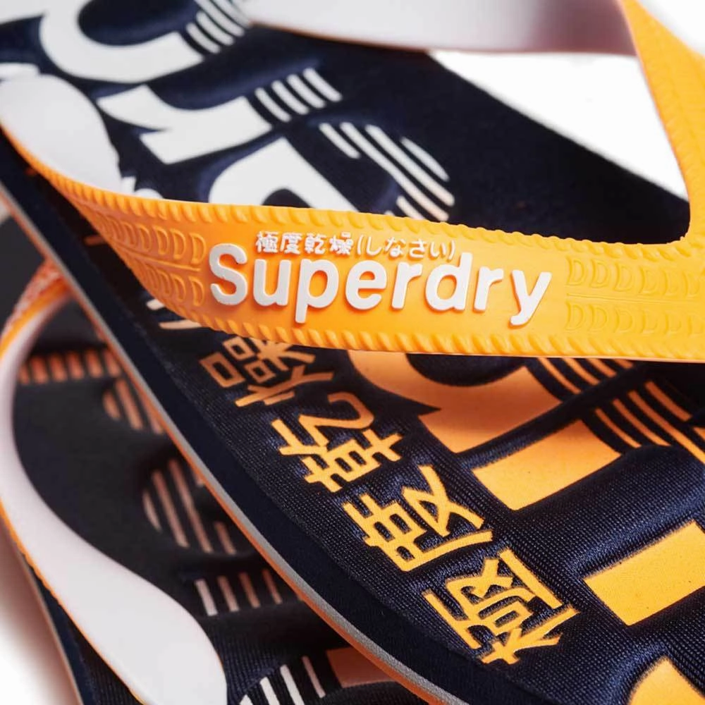 Boot Flip Flops Superdry Scuba Logo Faded Flip Flops Dark - Navy / Fluro Orange