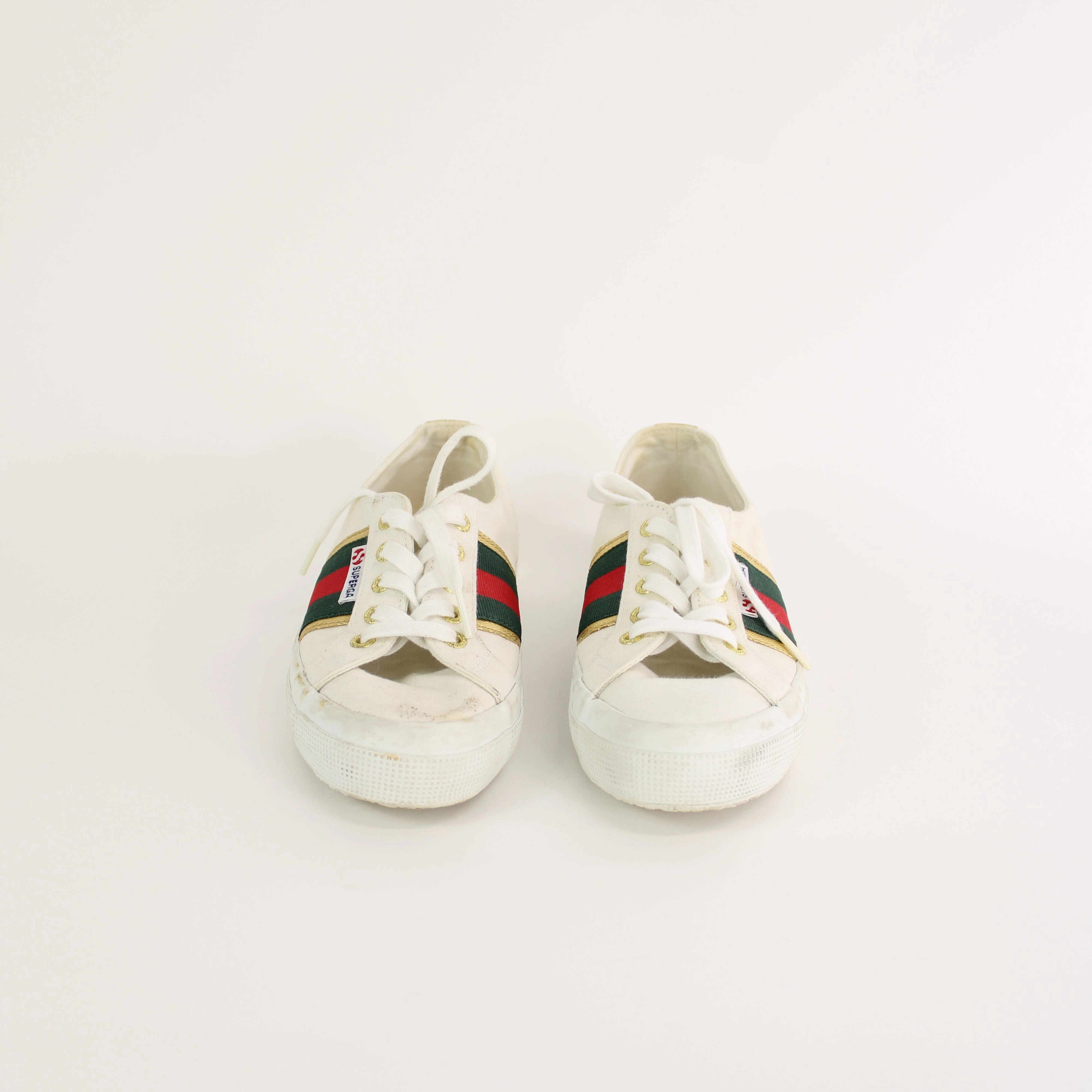 Wading Shoes For Flats Fishing Superga White Striped Sneakers