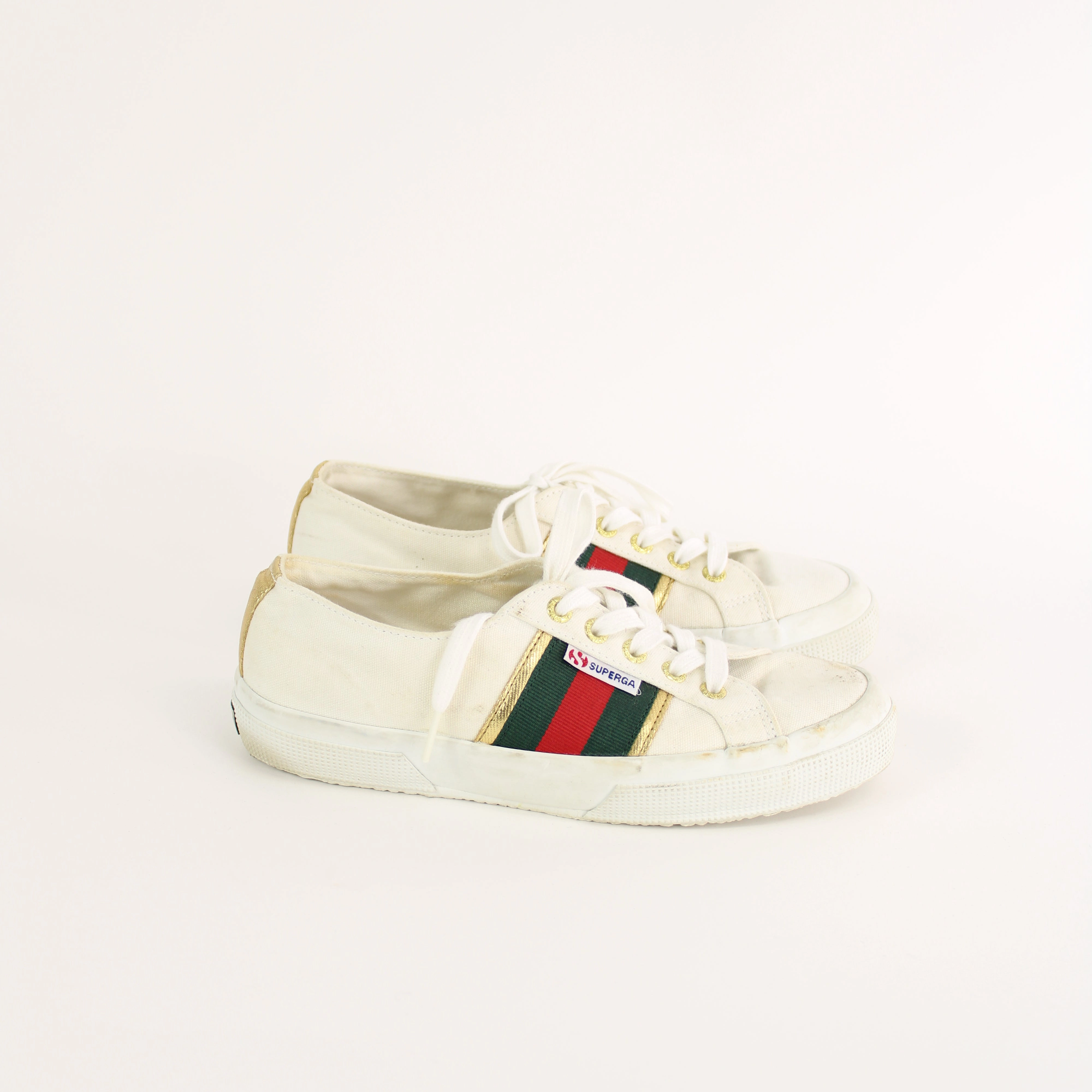 Dr Scholls Shoes Flats Superga White Striped Sneakers