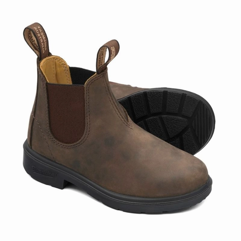 Unisex kids' blundstones rustic brown Snow Work Boots