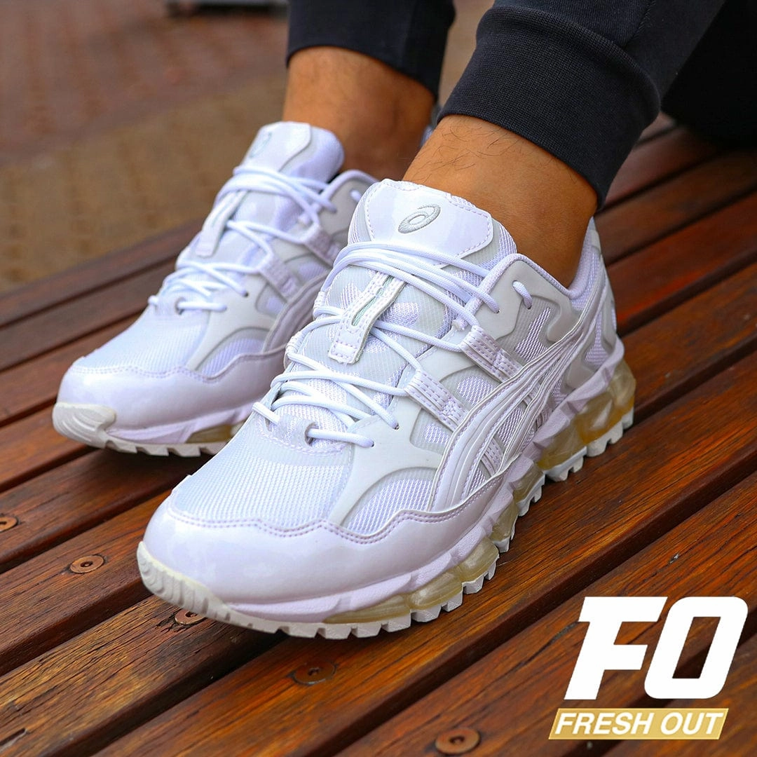 Asic Basketball Shoes Men's Asics Gel-Nandi 360 'White/White' (White/Pure Gold)