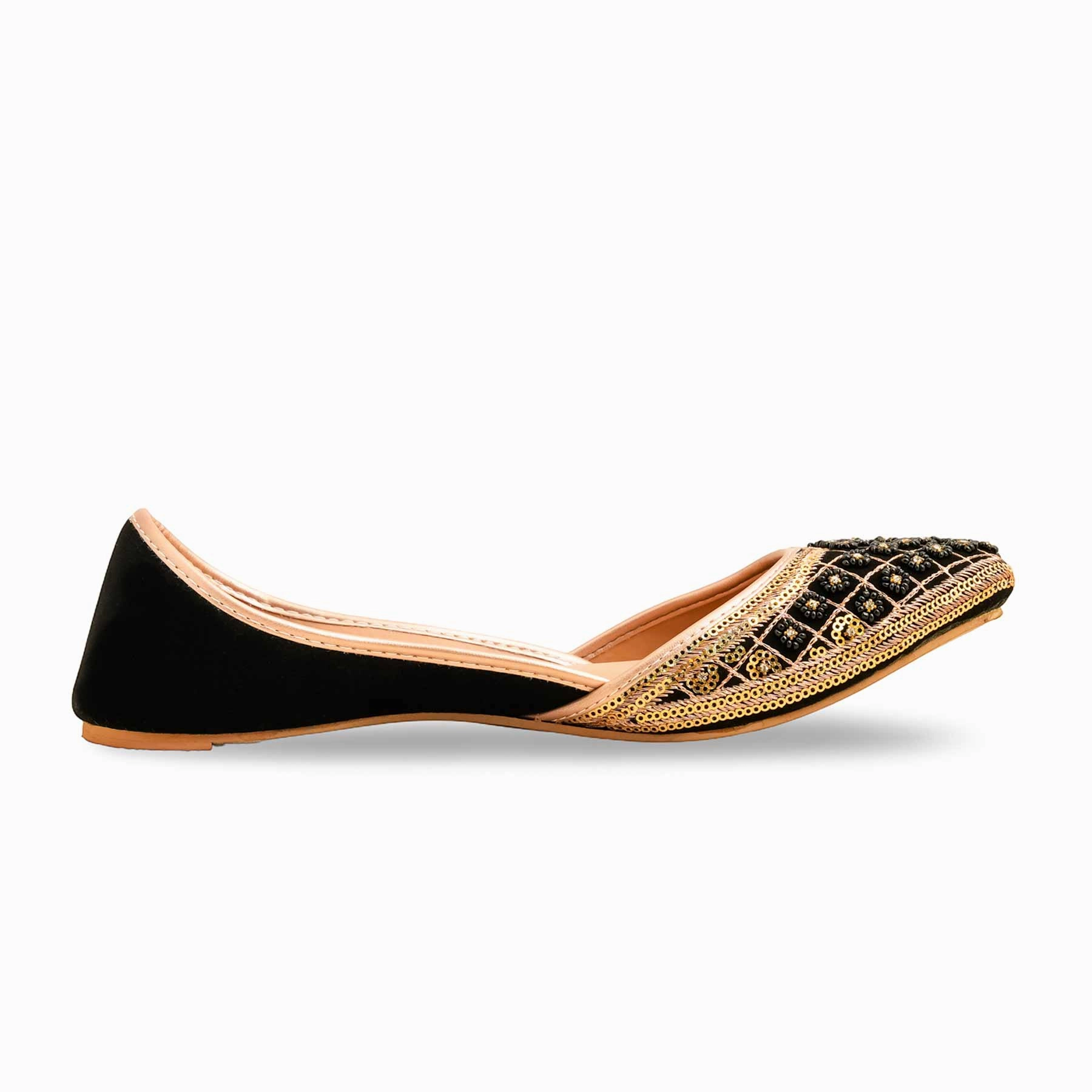 Two Strap Sandals Black Formal Khusa LEC801