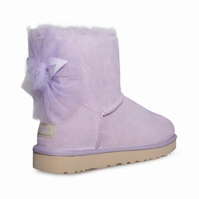 Ugg Sequin Boots UGG Mini Bailey Tuffle Bow Lavender Fog Boots - Women's