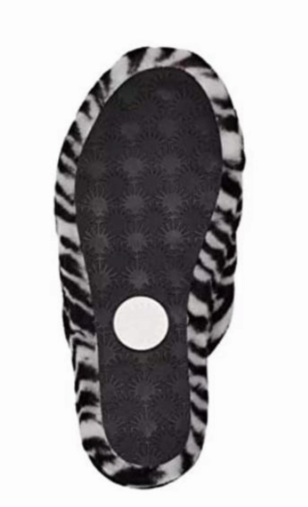 UGG Fluff Yeah Slide Zebra  Women | Black/White Slippers Teddy