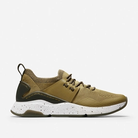 Ecco Slip On Casual Shoes Cole Haan ZERGRAND All-Day Trainer Stitchlite Fennel Seed Knit/Fennel Seed Leather/Ivory Size 9.5