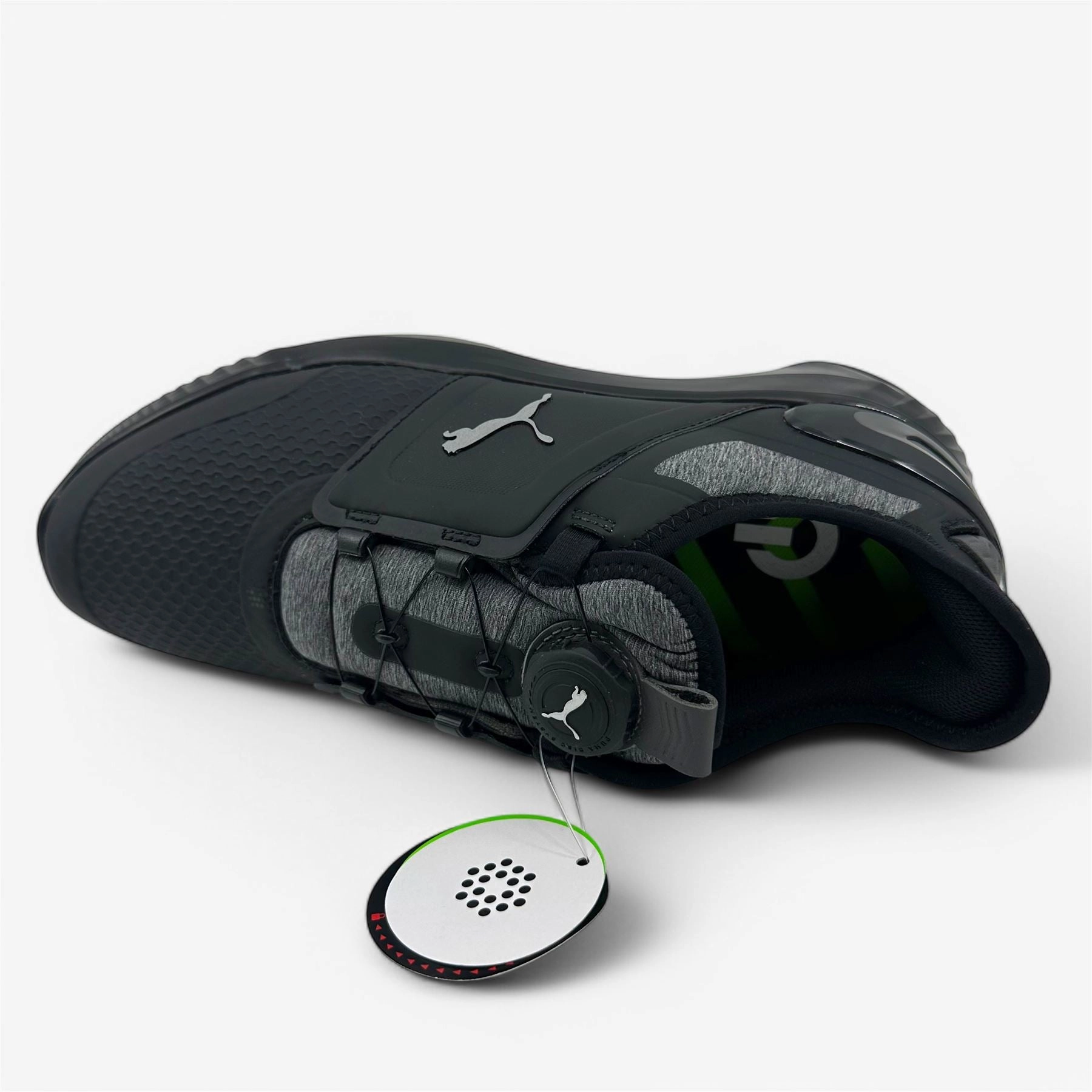 Waterproof And Breathable Shoes PUMA Ignite Elevate Disc Black Cool Gray Mens Waterproof Golf Shoes