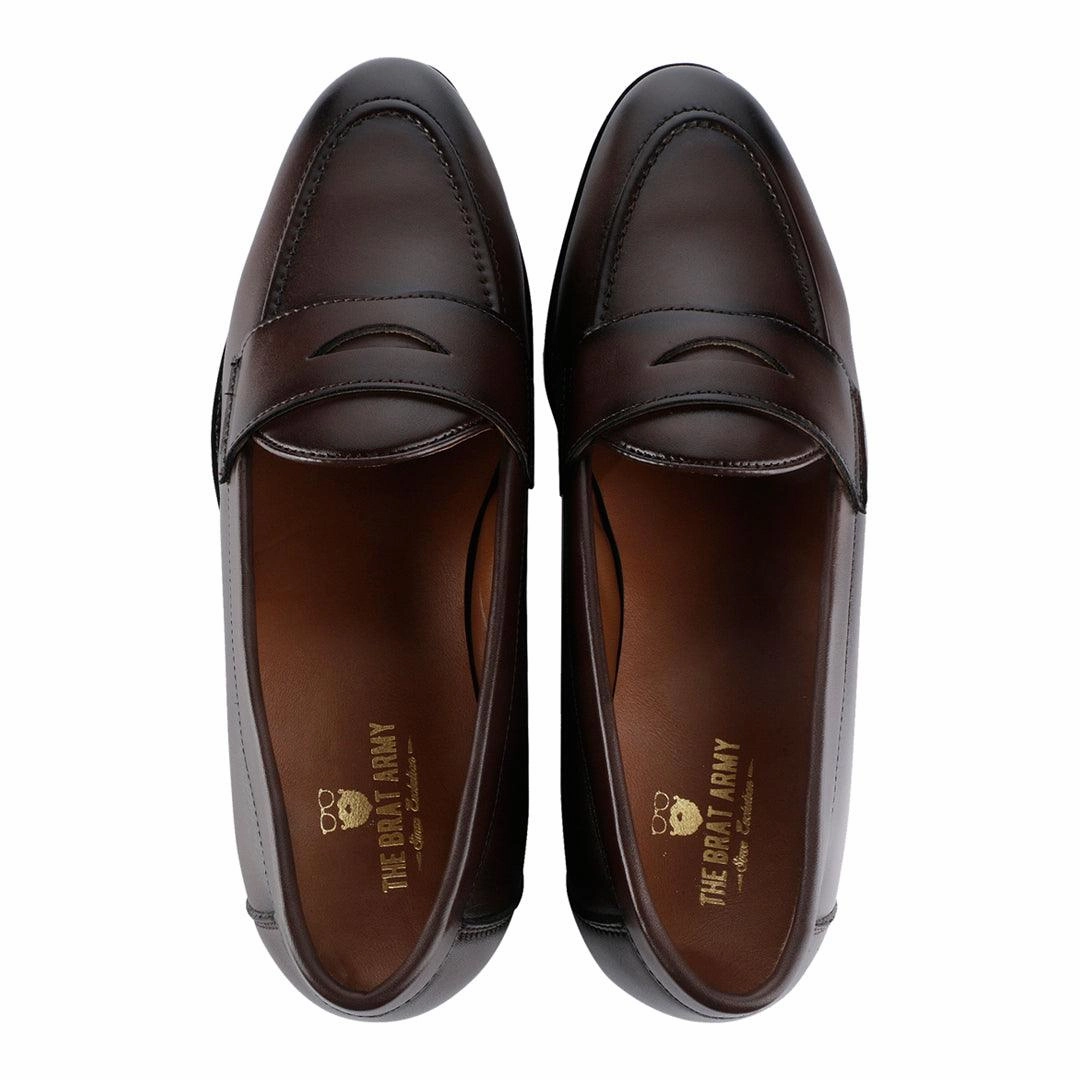 The Brat Army Siena Timeless Brown Classic Penny Loafers Zantel Slip-on Sneaker