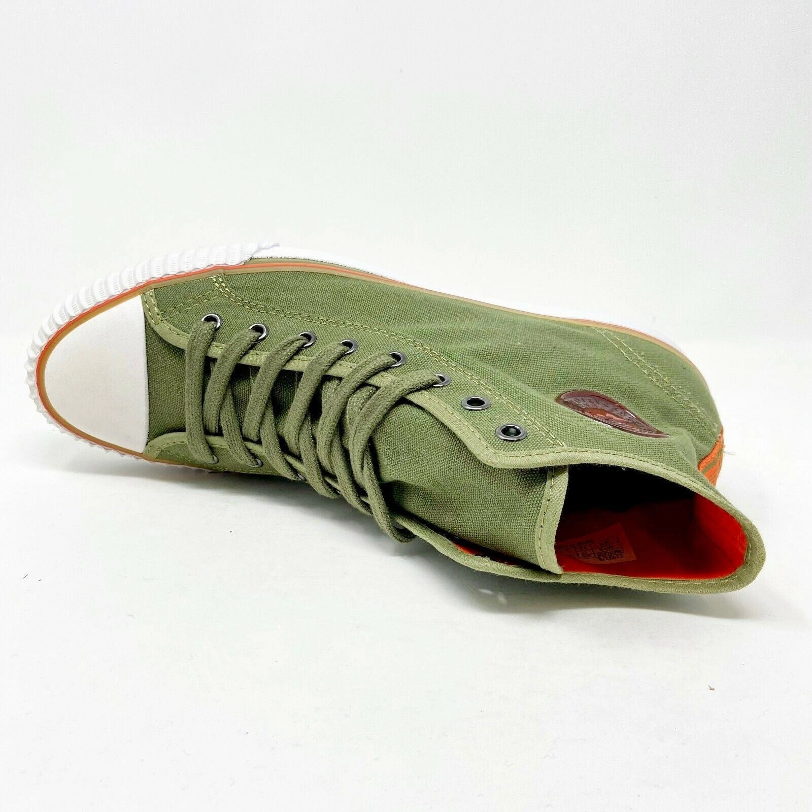 PF Flyers Center Hi Reiss Army Olive Green White Womens Shoes Sneakers PM11CH2B For Wide Feet Best Waterproof