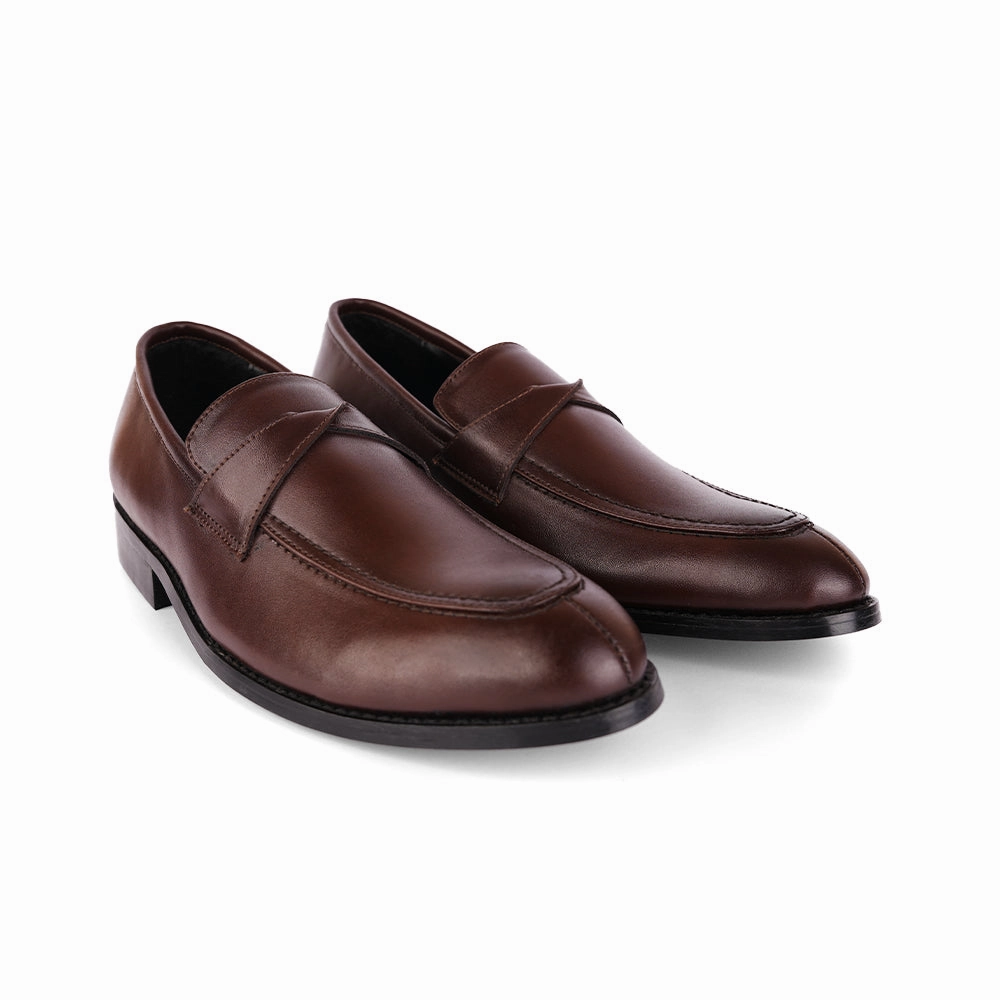 Slip On Sneakers Slip On Loafers Slip On The Brat Army Derby Brown Twisted Strap Loafers.