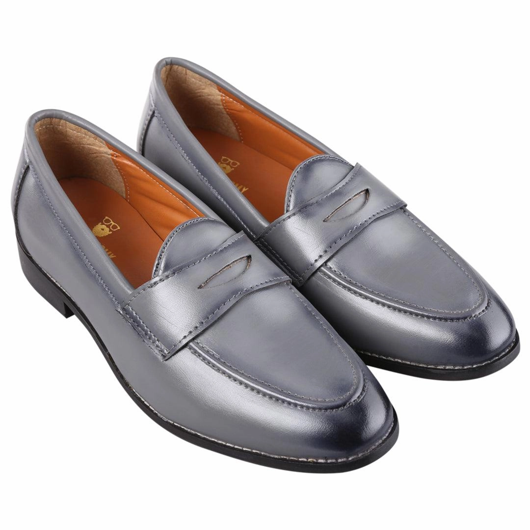Breathable Slip On Sneakers The Brat Army Siena Timeless Grey Classic Penny Loafers