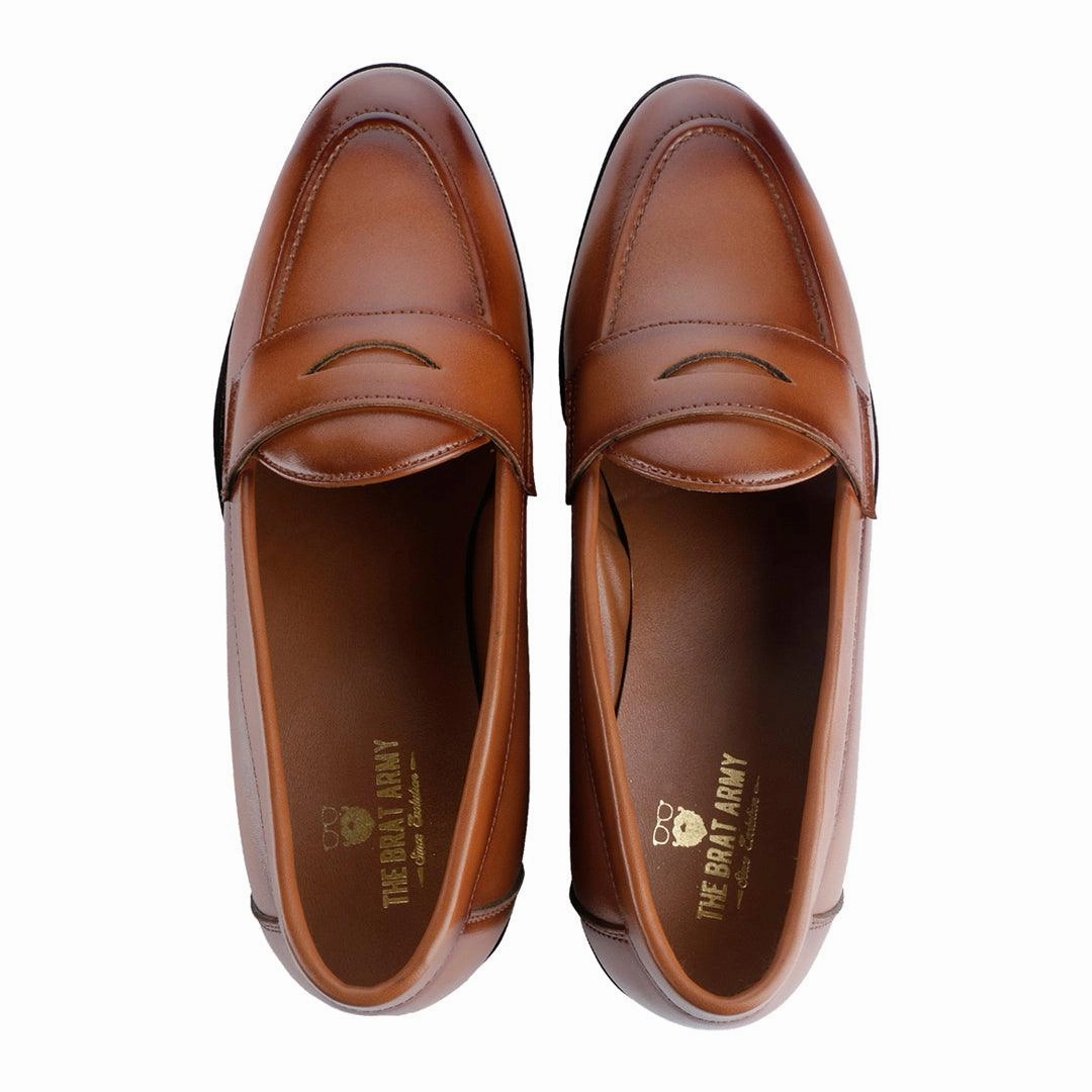 Slip Ons Slip On Slip On Loafer Dress The Brat Army Siena Timeless Tan Classic Penny Loafers