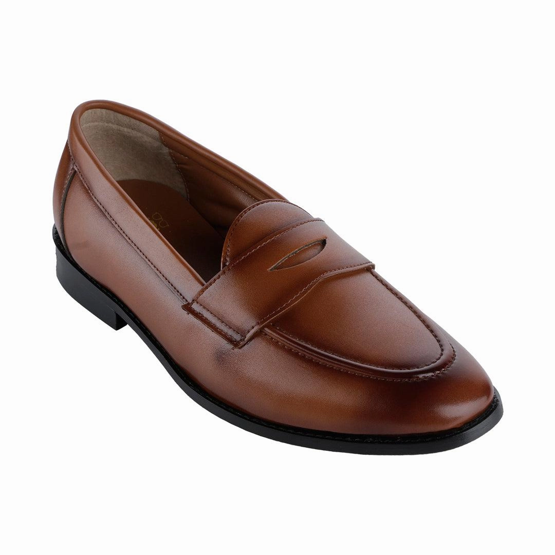 Tazz Slip Ons The Brat Army Siena Timeless Tan Classic Penny Loafers